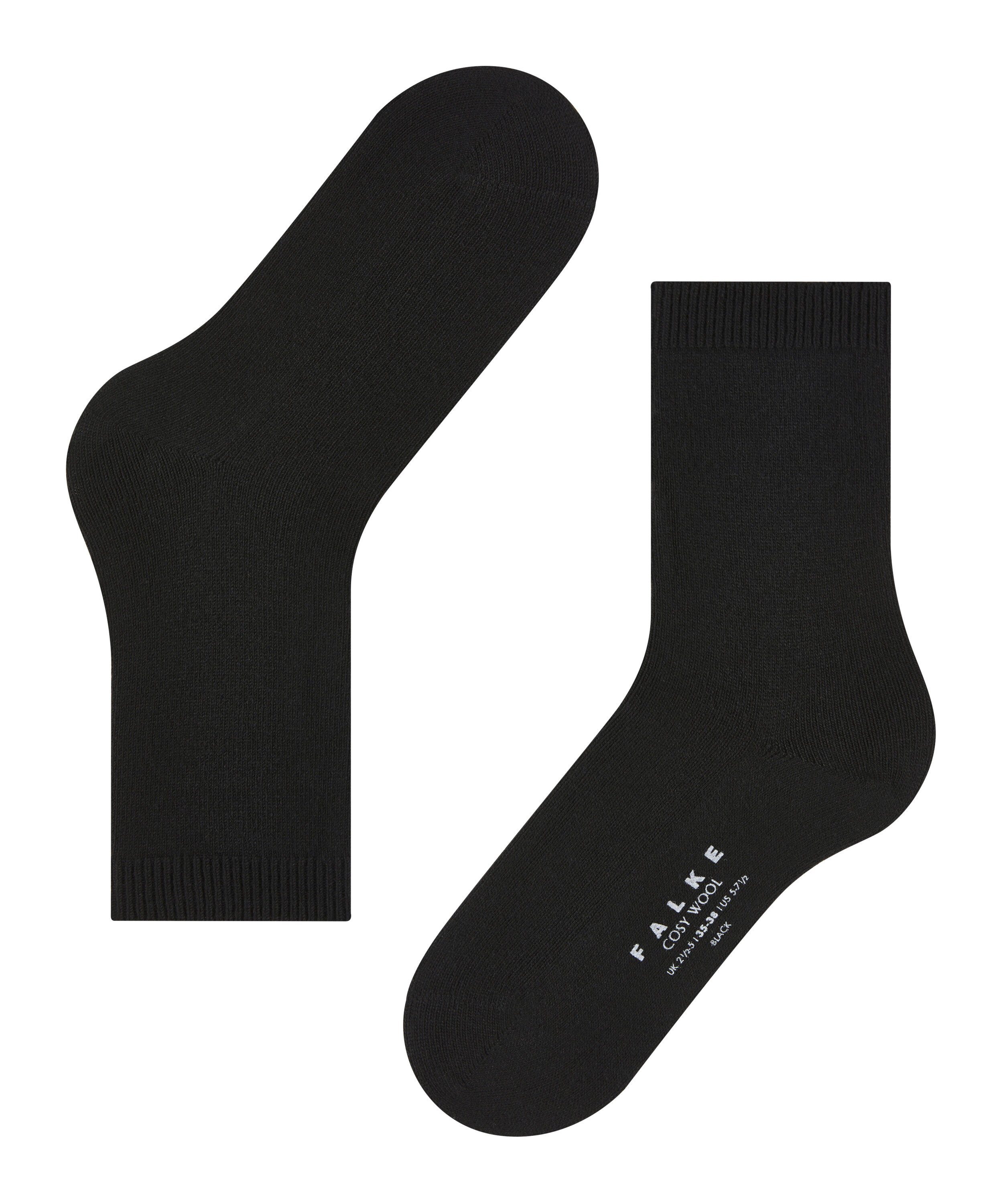 black Cosy Socken (1-Paar) FALKE (3009) Wool