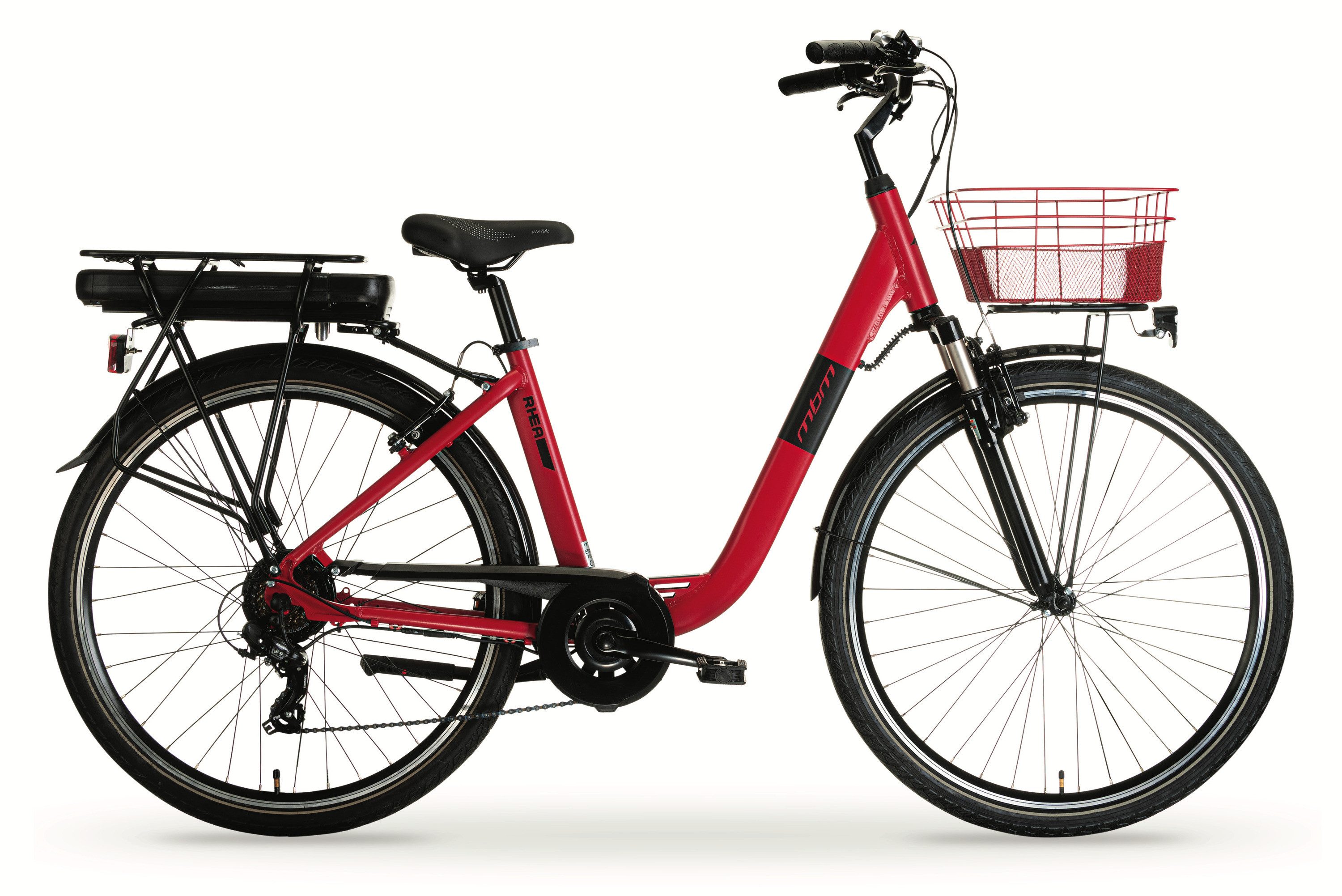 MBM E-Bike, 6 Gang Shimano, Kettenschaltung, Heckmotor, 518 Wh, Elektro-Citybike RHEA 26 Zoll