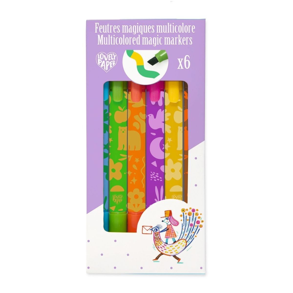 DJECO Kreativset 6 Magische bunte Filzstifte Kreativset für Kinder