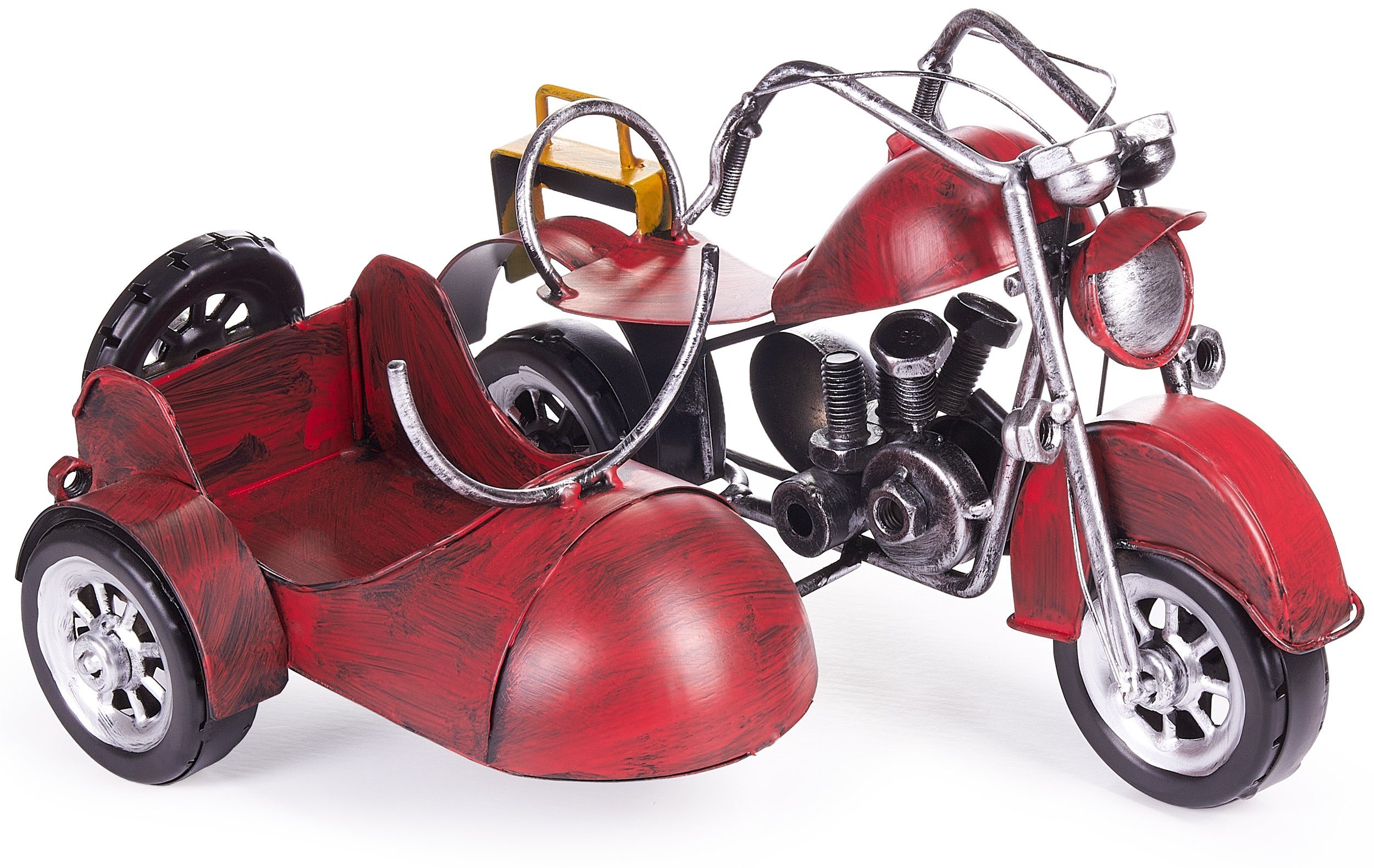 BRUBAKER Weinflaschenhalter Motorrad mit Beiwagen Rot günstig online kaufen