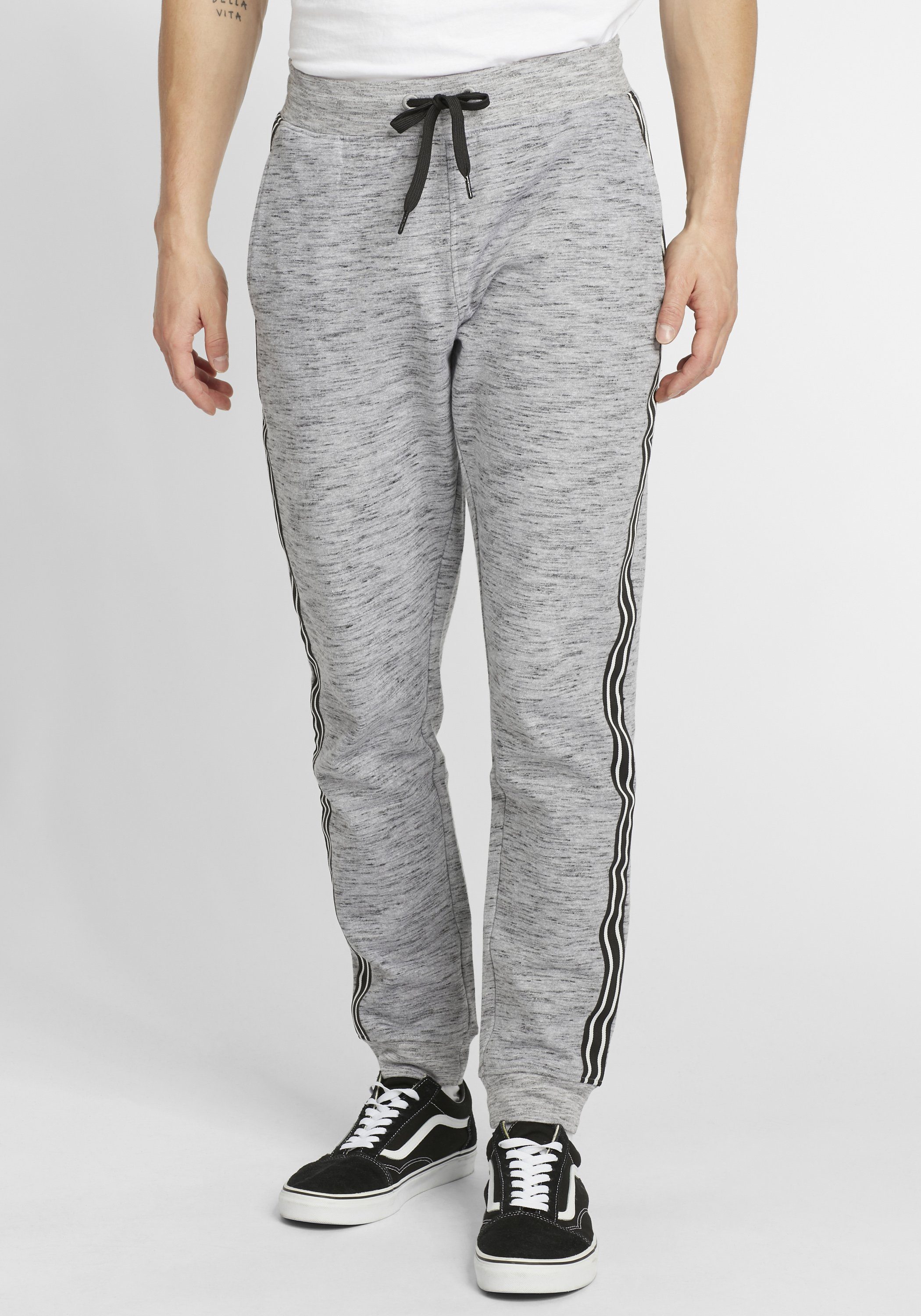 !Solid Jogginghose SDGalman Lange Sweatpants mit Galonstreifen Grey Melange (1840051)