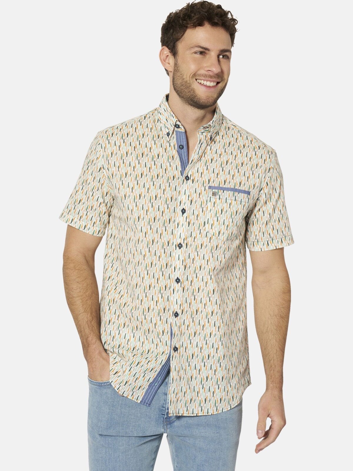 Babista Kurzarmhemd MARVIO mit Wasserfarben-Print