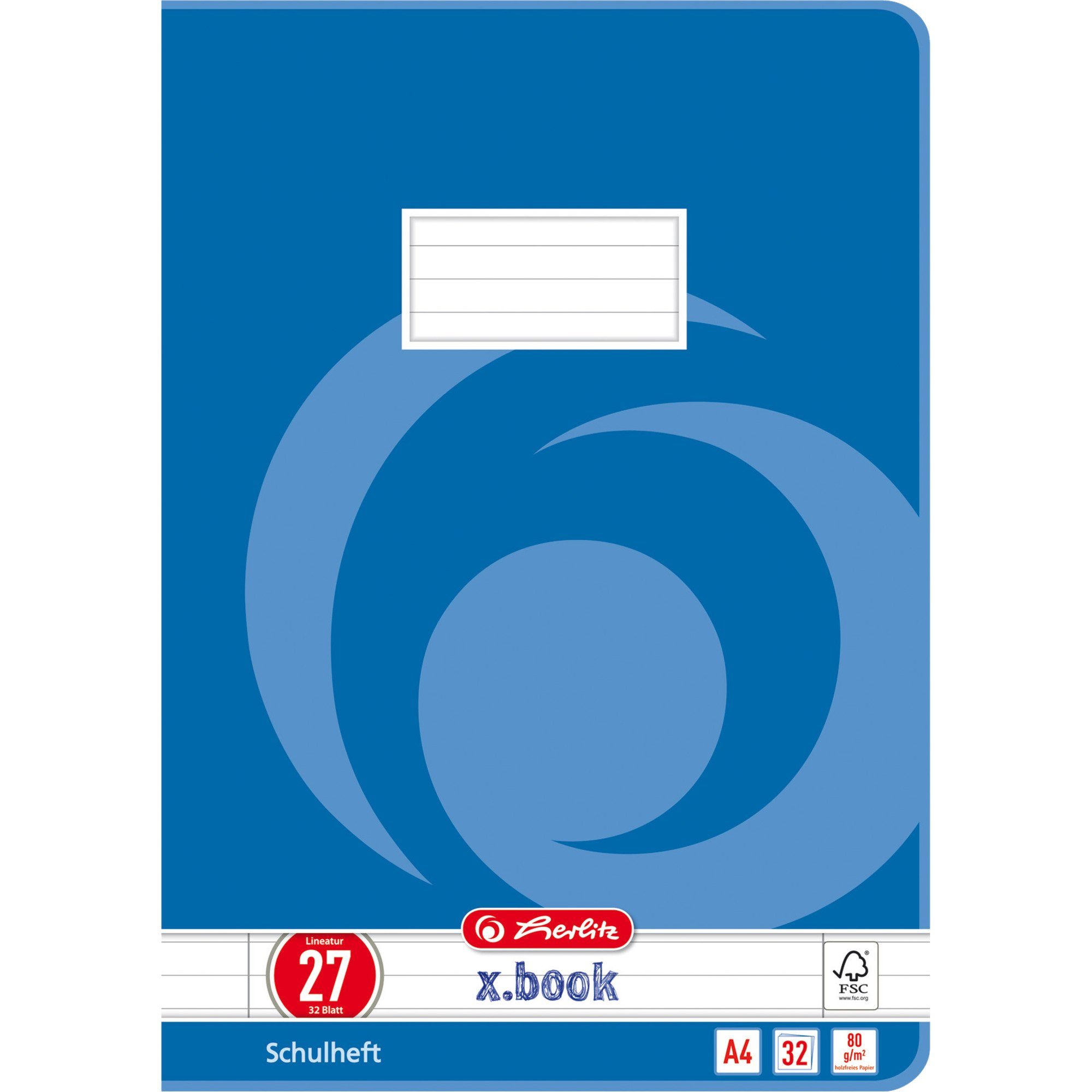 Herlitz Drucker- und Kopierpapier Herlitz Heft 32 Blatt Lineatur 27, (A4)