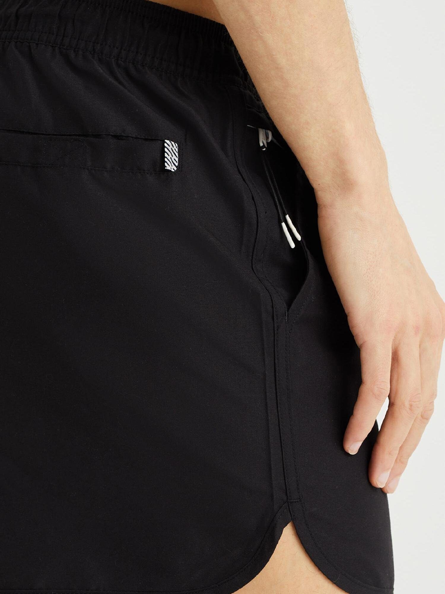 WE Fashion Badehose Schwarz