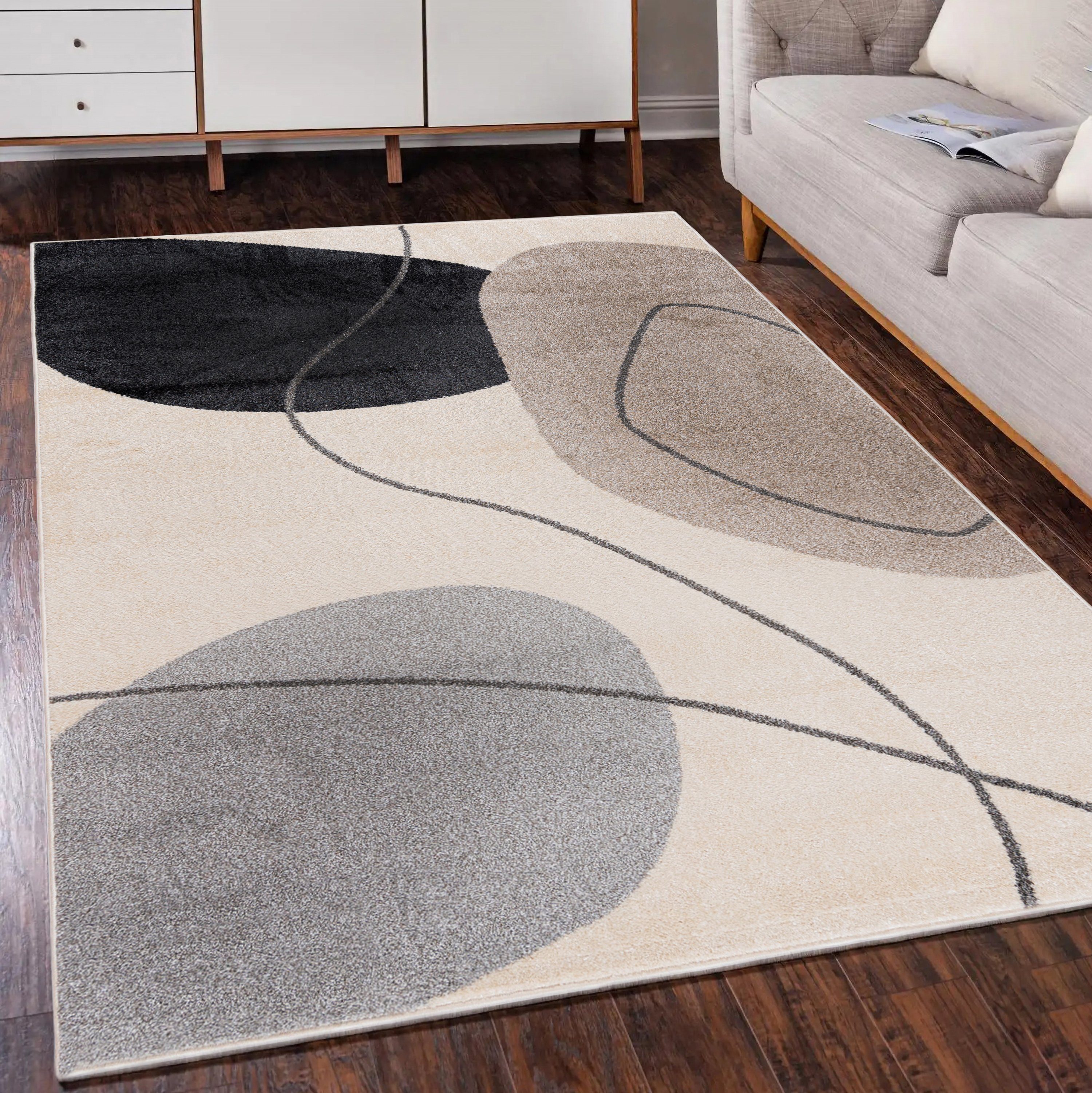 Mazovia Designteppich Modern Teppich Kurzflor Wohnzimmerteppich günstig online kaufen