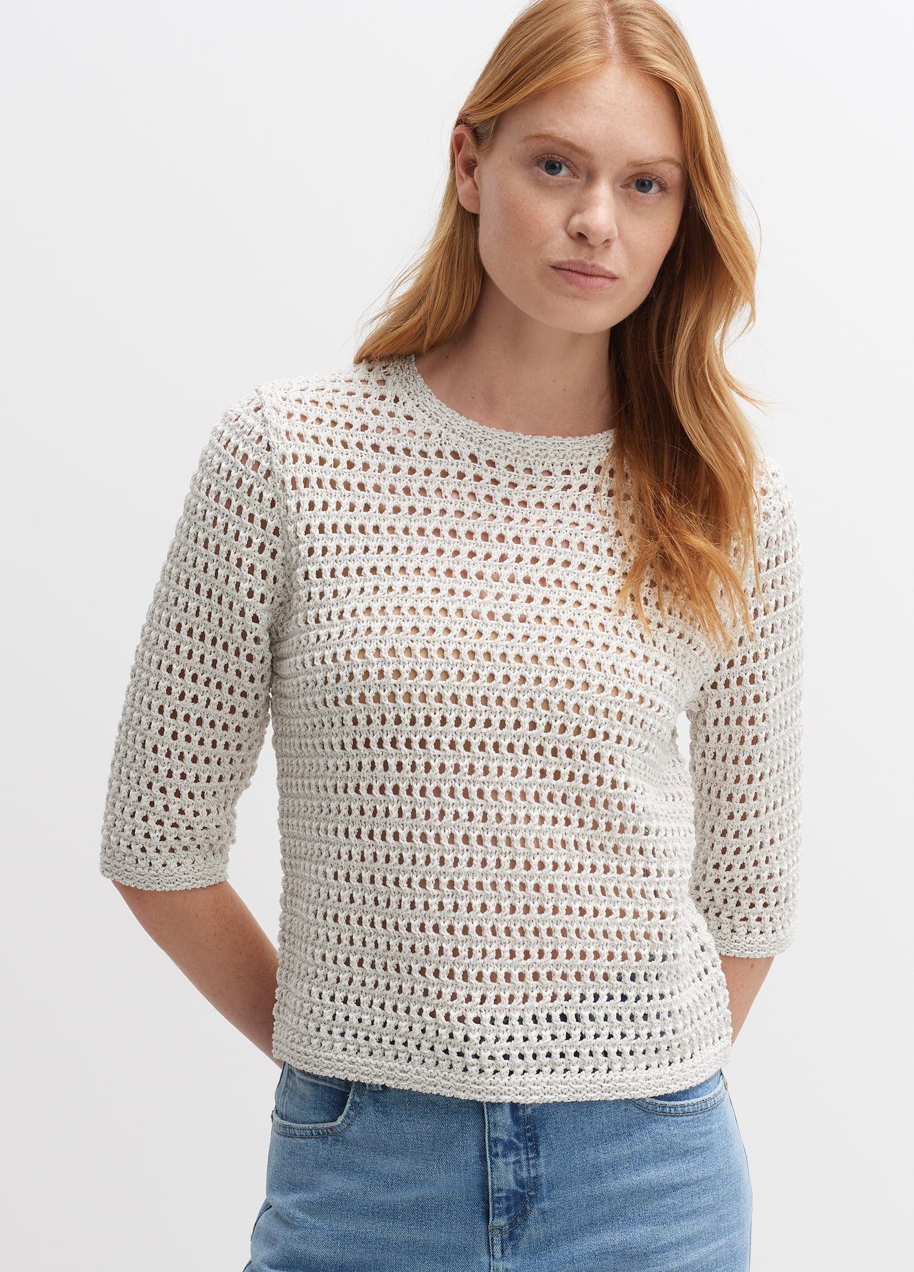 OPUS Strickpullover Perly lockere Passform Strick