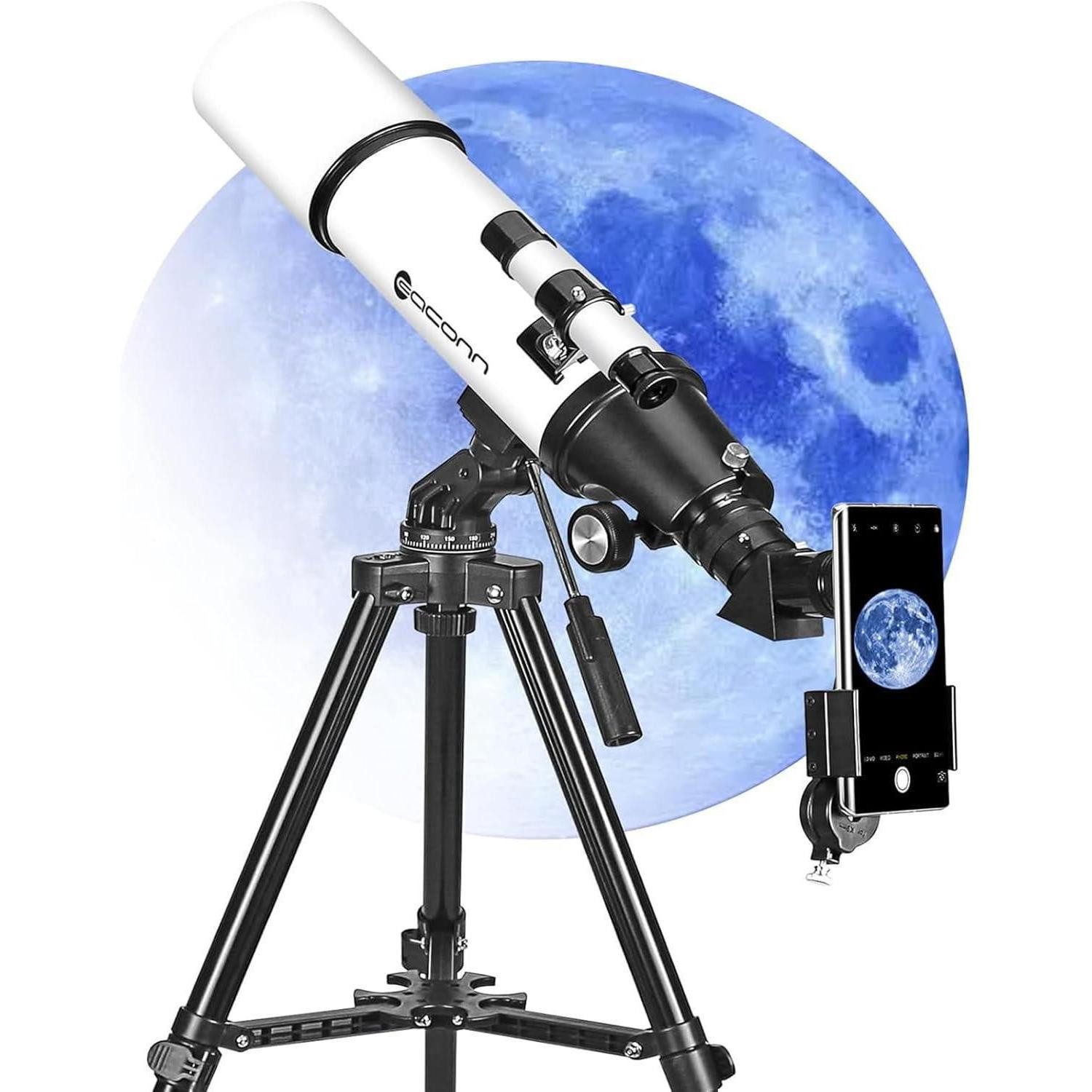 LuxusKollektion Achromatischer Refraktor Teleskop für Astronomie, 80mm Aperture, 600mm Refraktor für Kinder