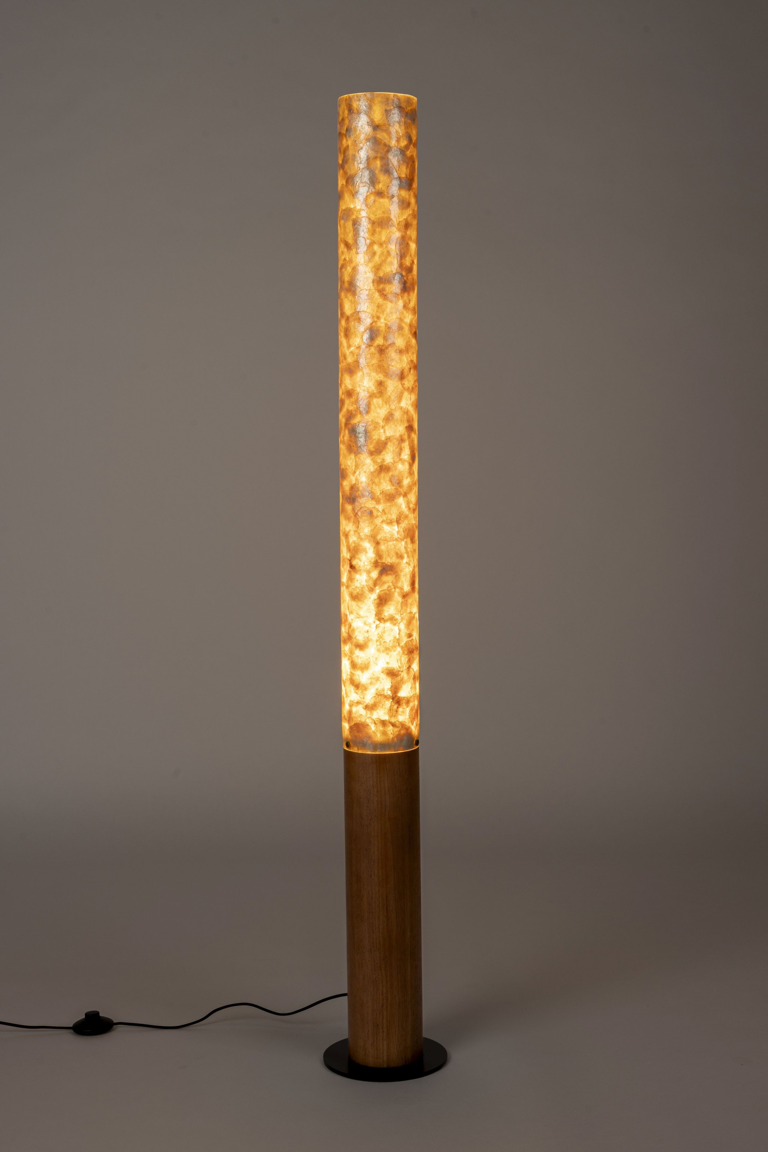 Vintagehaus Stehlampe Mid-Century Stehleuchte Beam Eichenholz DutchBone