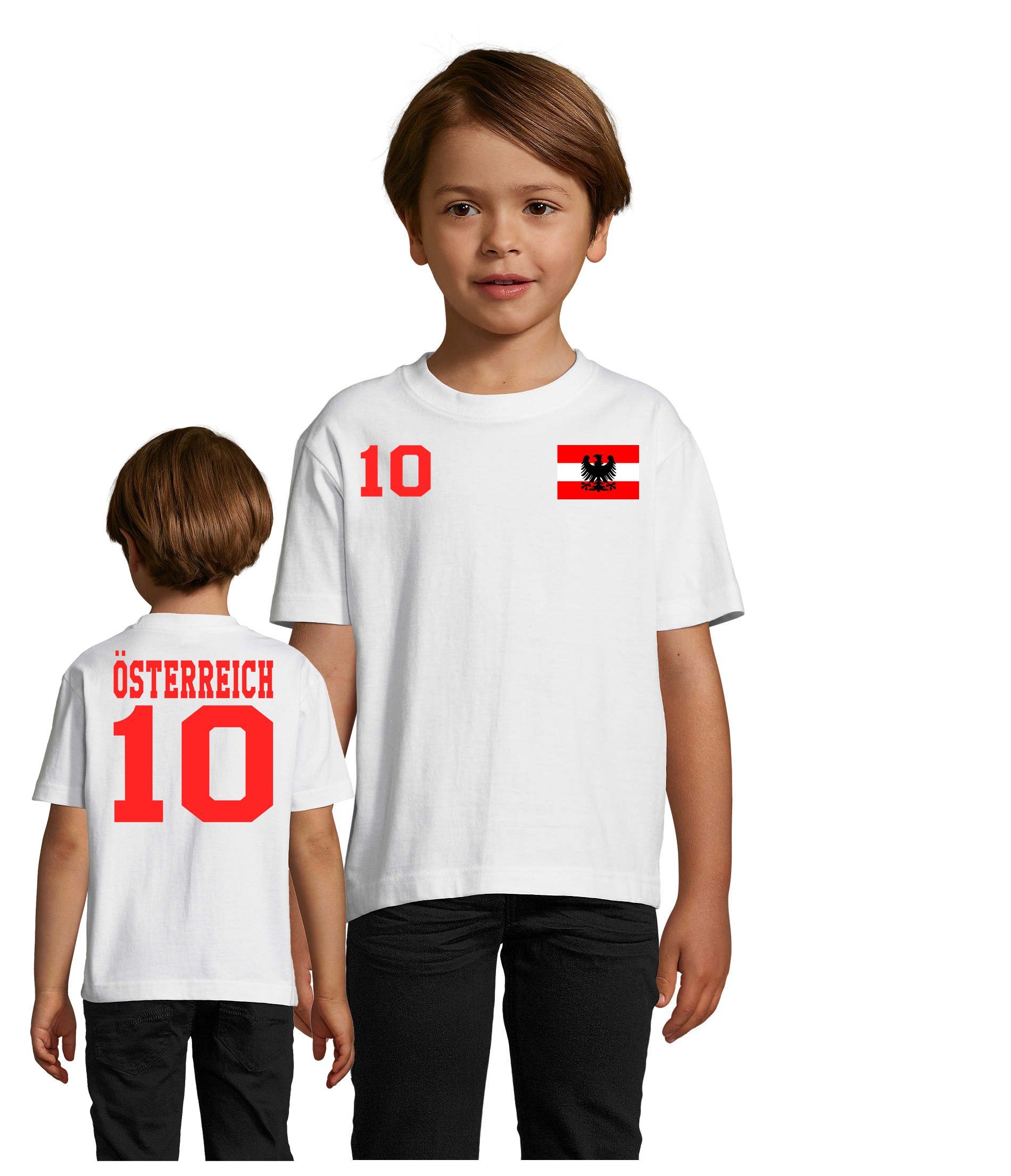 Blondie & WM Brownie Fußball Österreich T-Shirt EM Kinder Trikot Austria Sport Meister
