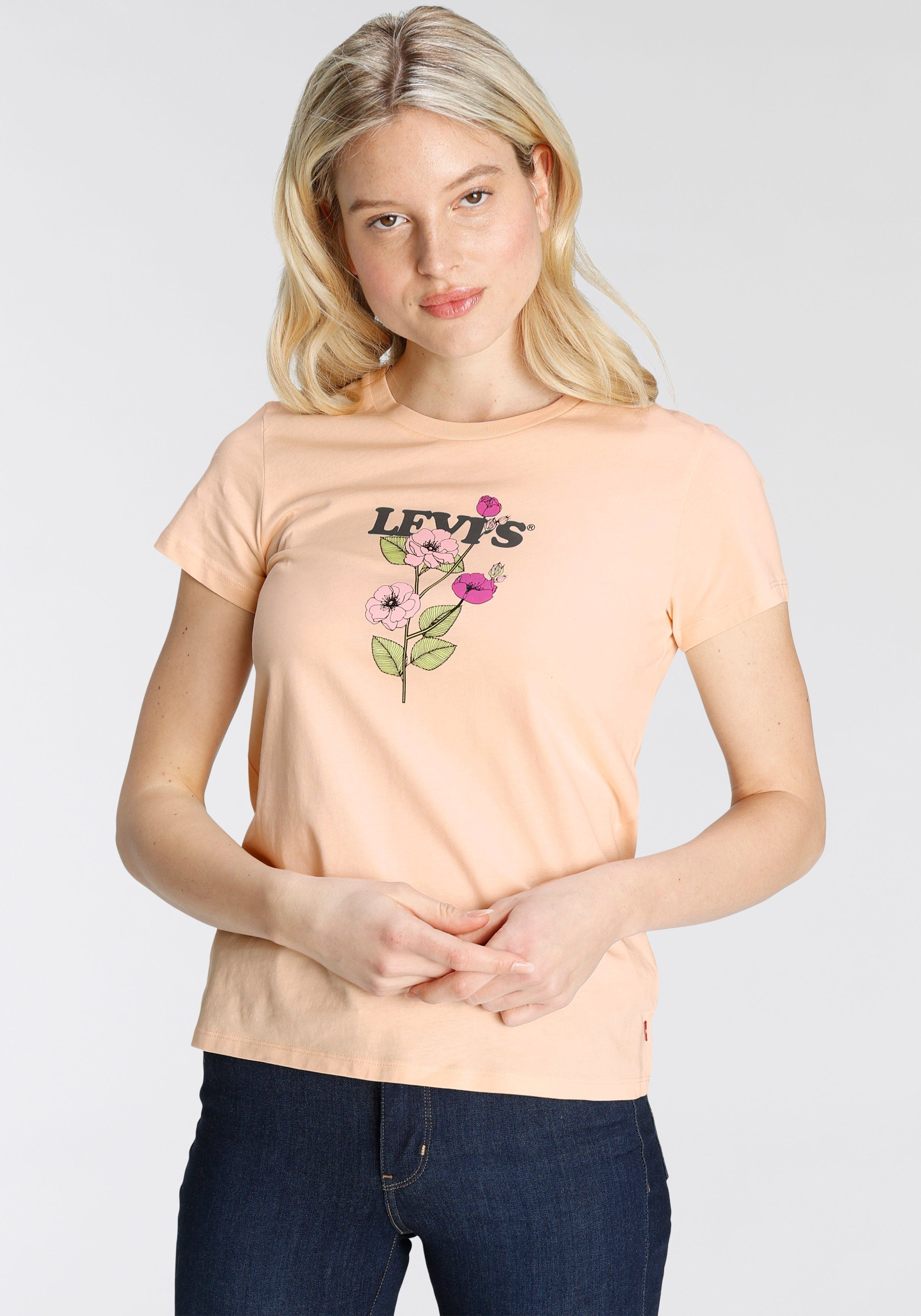 Damen Shirts Levi's® Kurzarmshirt THE PERFECT TEE mit Blumen-Druck