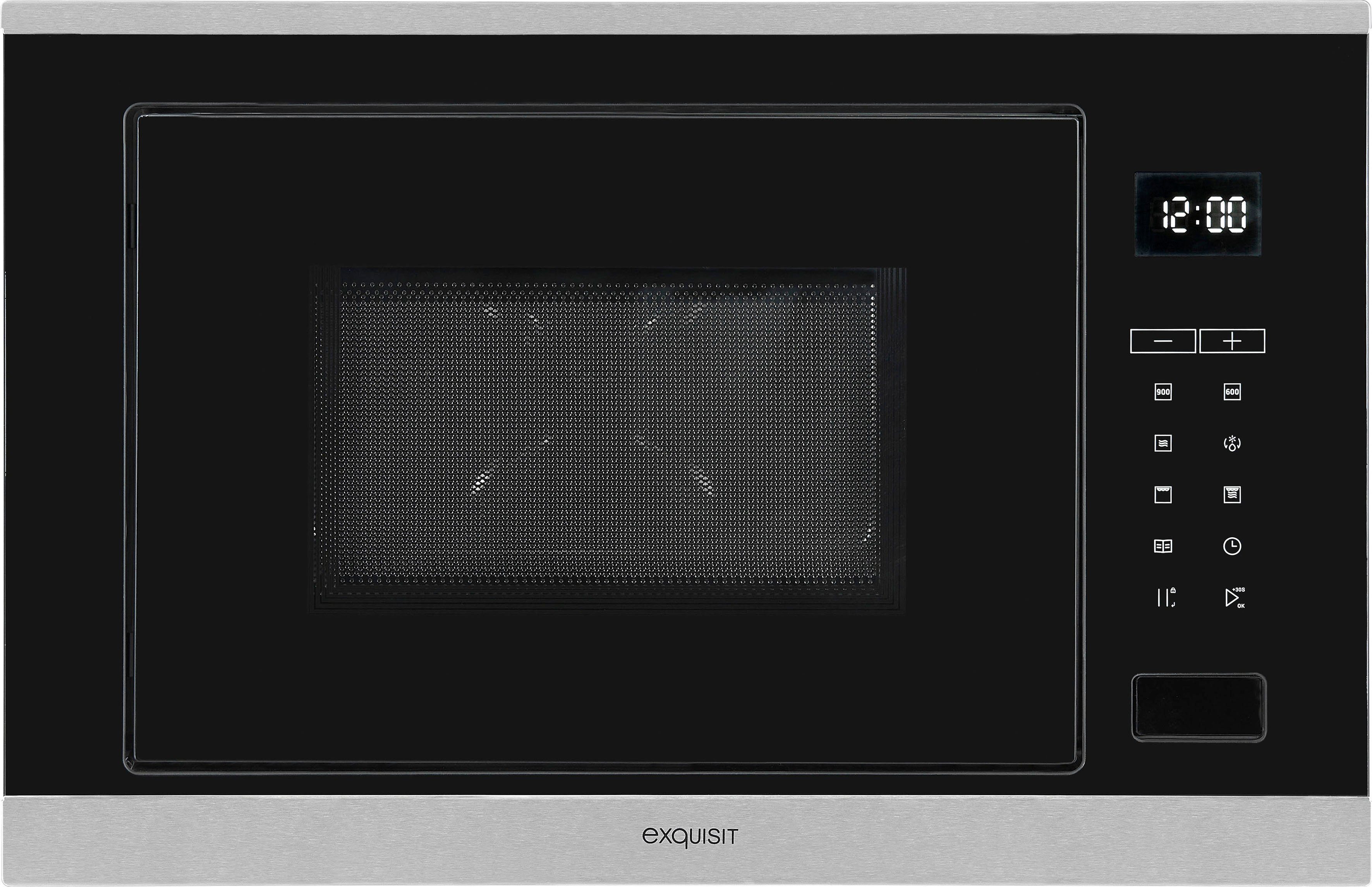 exquisit Einbau-Mikrowelle EMW25-G-020, Grill, Mikrowelle, 25 l, 2-in-1 Gerät: Aufwärmen oder Grillen – Genuss im Handumdrehen