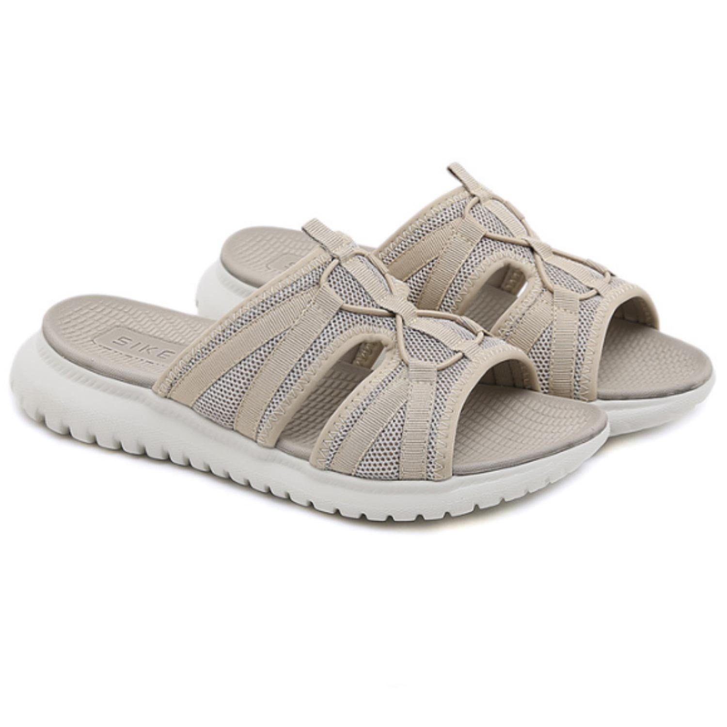 MAGICSHE Orthopädische Sommersandalen -Hausschuhe für Frauen für Frauen Riemchensandale Bringen Sie eine weiche Innensohle mit (empfohlen, groß zu kaufen) Aprikosenfarbe