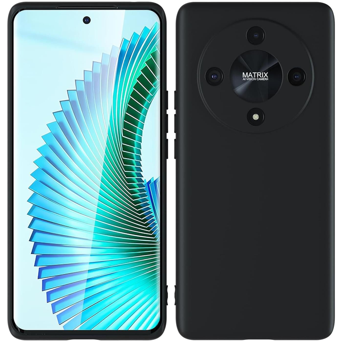 CoolGadget Handyhülle Handy Schutzhülle für Honor Magic 6 Lite matt schwarz 6,78 Zoll, Silikon TPU Hülle Schutz Tasche Cover schlicht Slim Case