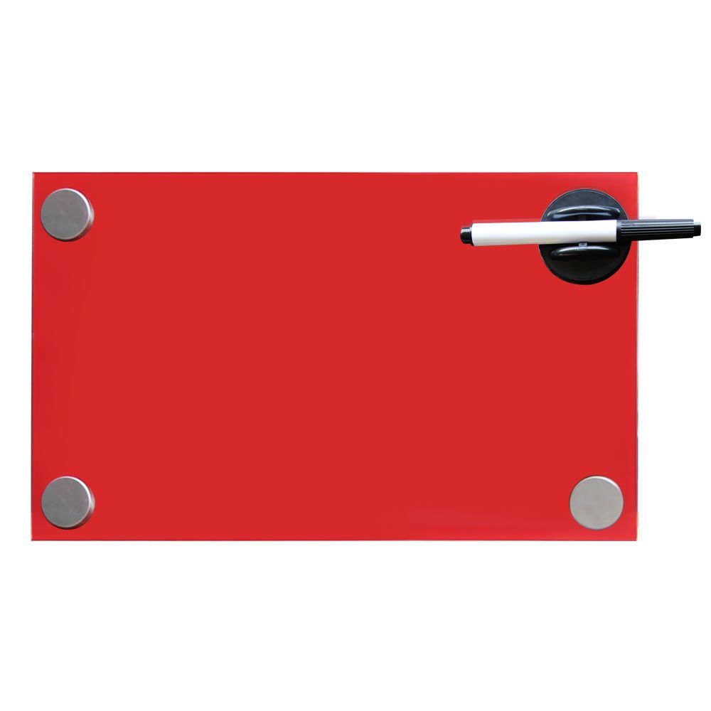 Glas Magnettafel Schwarz mit 4 Magneten Memoboard Pinnwand magnetisch Whiteboard 
