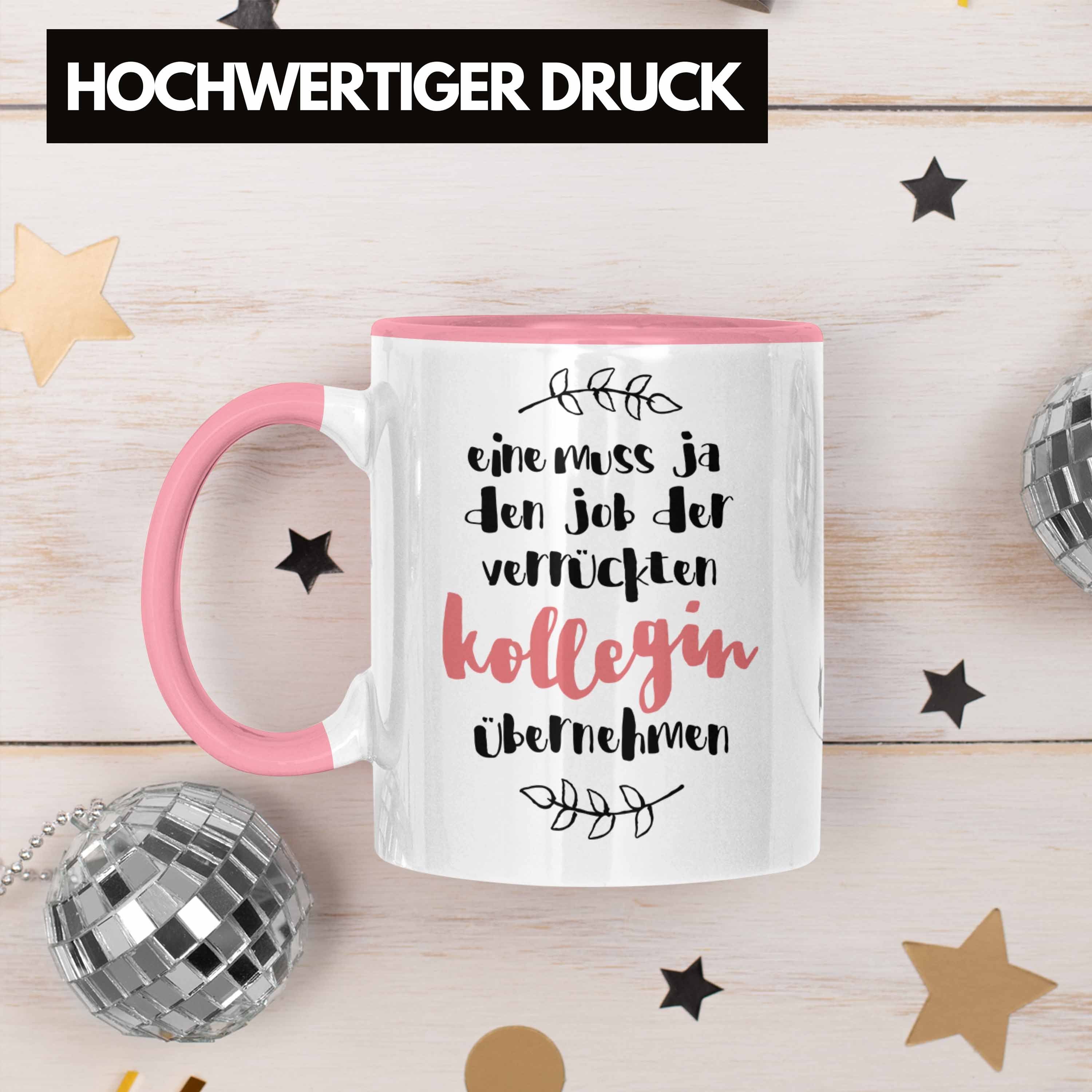 Verrückte Familie Rosa Trendation Tasse Trendation Spruch Geschenk Tasse Kollegin - Lustiger