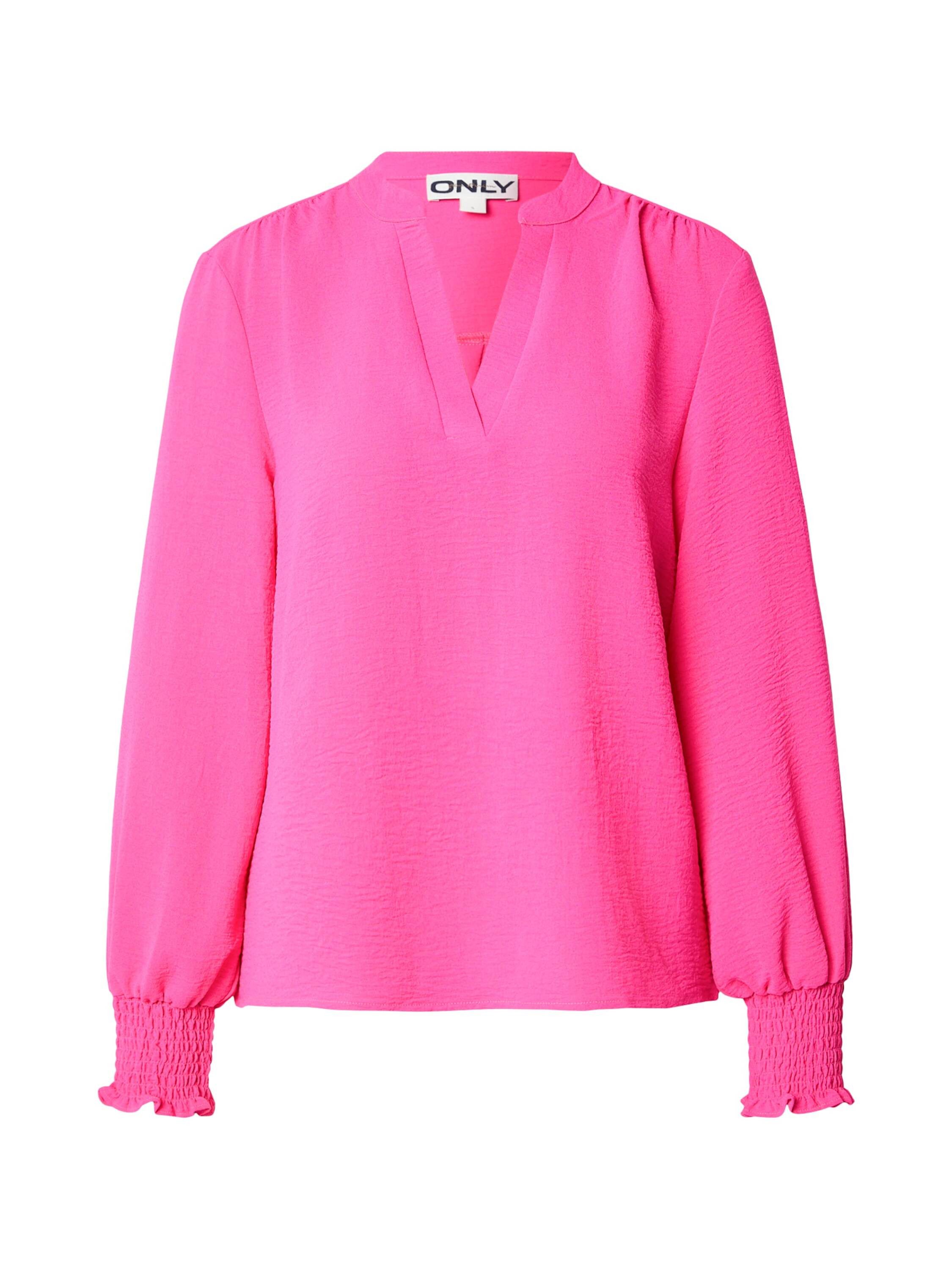 Blusenshirt ONLMETTE V-NECK LS SMOCK TOP NOOS WVN