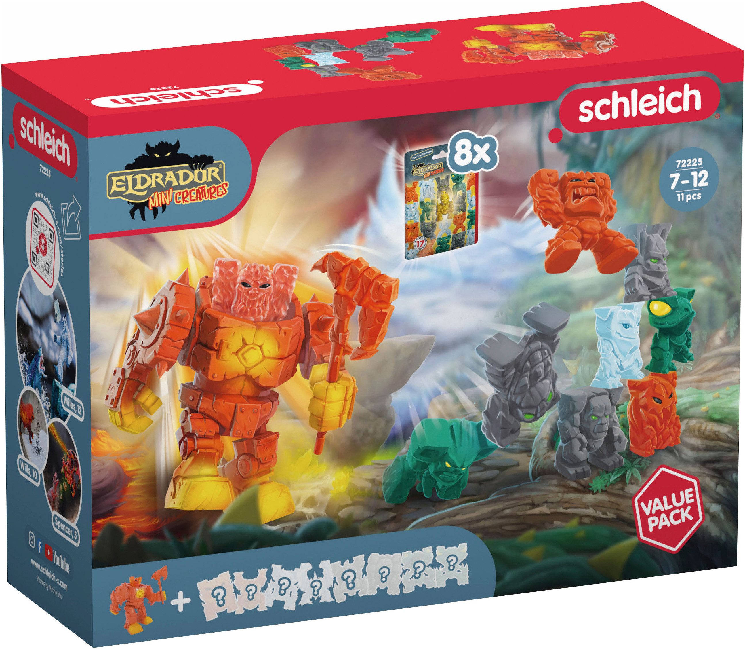 Schleich® Spielfigur ELDRADOR® CREATURES, Lava-Roboter Value Pack (72225), (11-tlg)