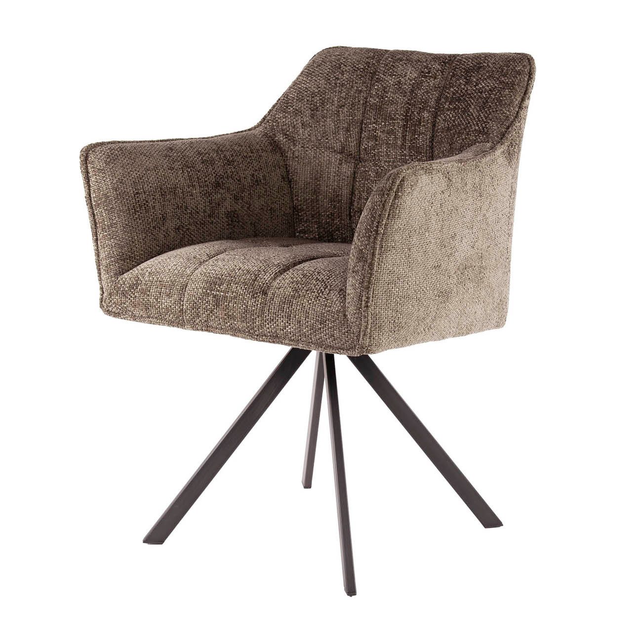 LEVEN Lifestyle Drehstuhl 2´er Set Armlehnstuhl RIGO drehbar weicher Chenil günstig online kaufen