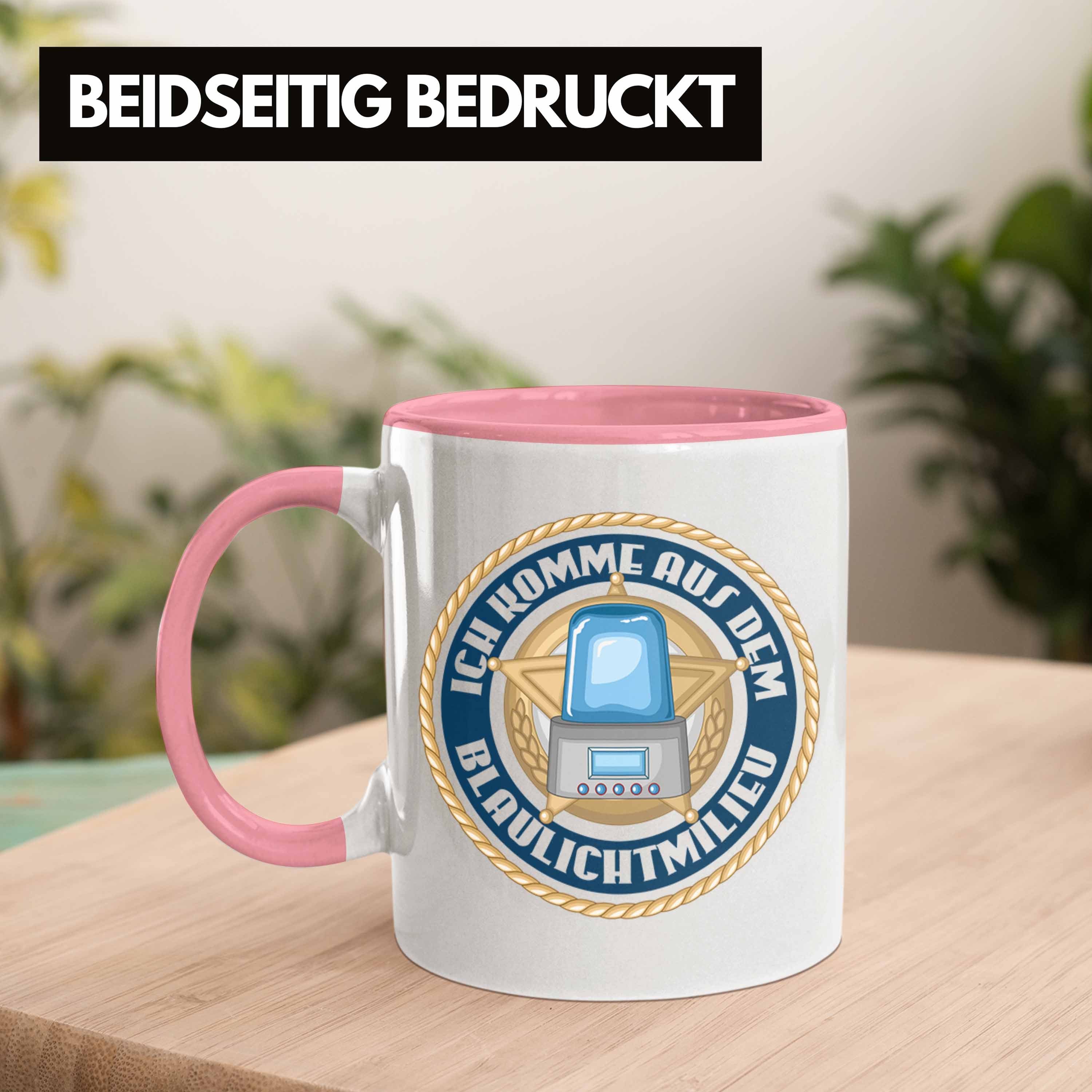 Trendation Spruch Tasse Polizei Lustig Rosa Trendation Tasse Polizist Geschenke mit - Blaulichtmilieu Geschenk Männer