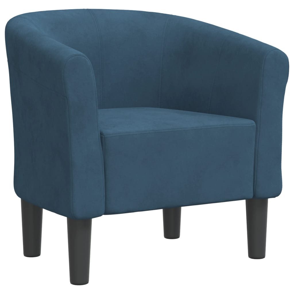 furnicato Cocktailsessel Moderner Clubsessel Dunkelblau 70 x 56 x 68 cm mit Samtbezug und (1-St)