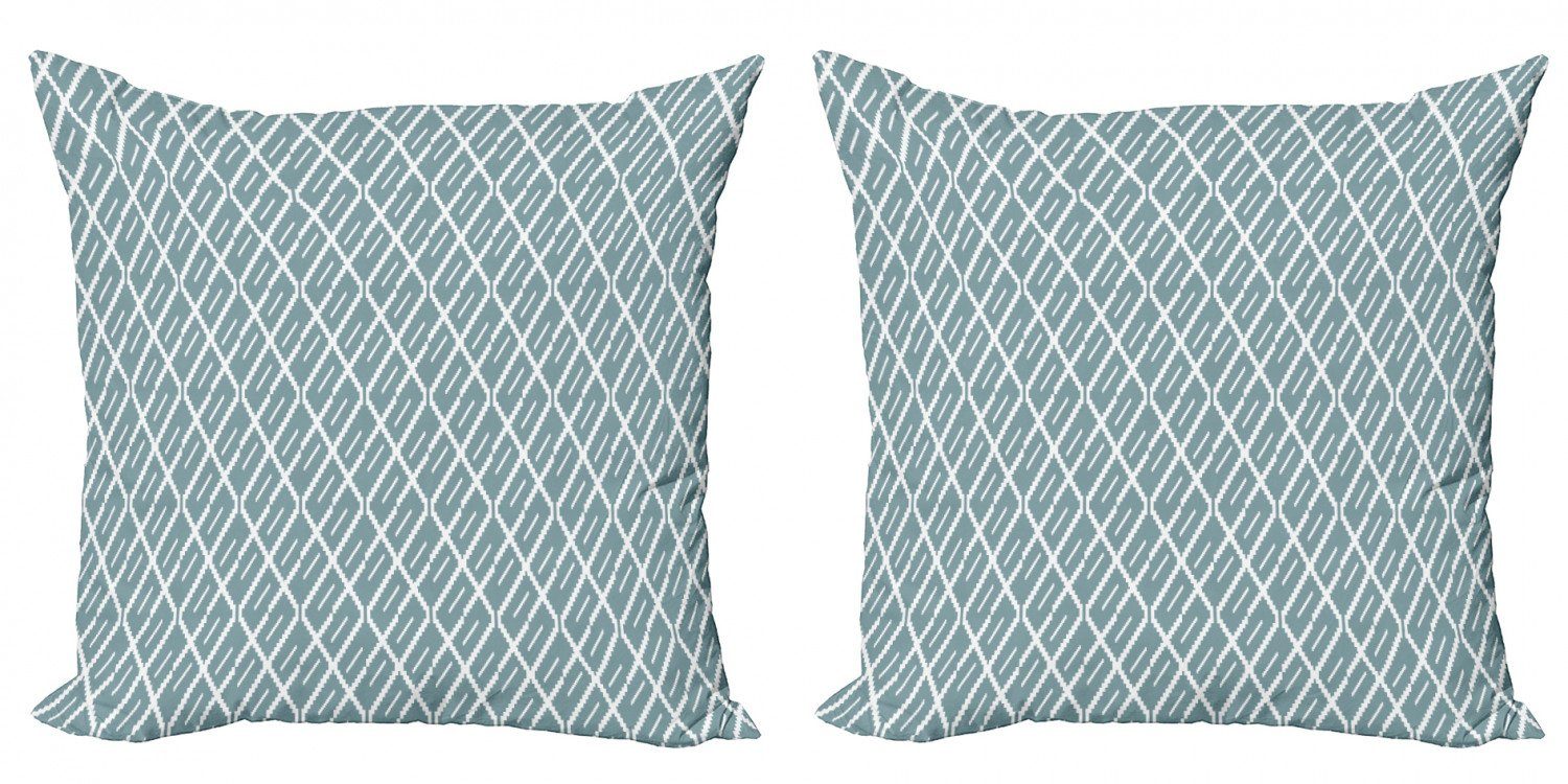 Kissenbezüge Modern Accent Doppelseitiger Digitaldruck, Abakuhaus (2 Stück), Gedämpfte Farben Treppen Stripes