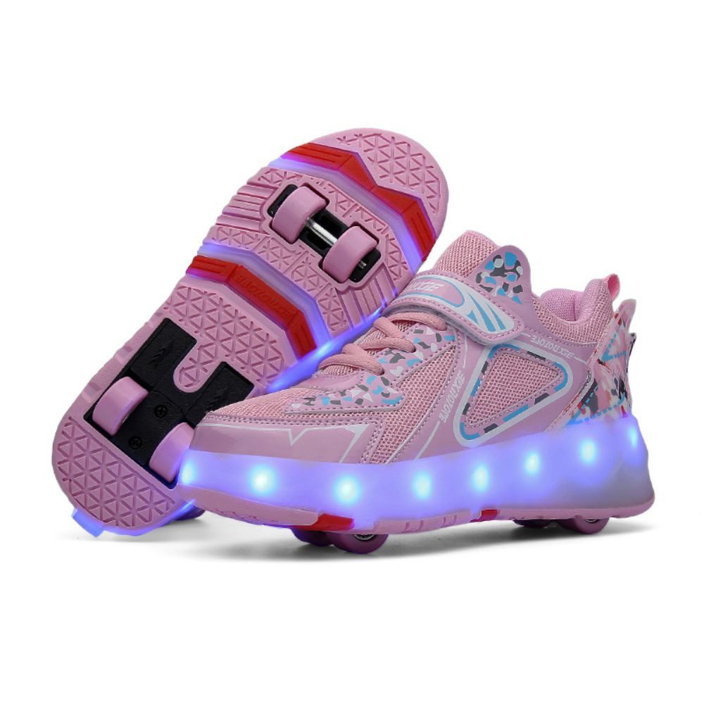 HUSK'SWARE Rollschuhe, Leuchtende Rollschuhe für Kinder,Schuhe mit Rollen