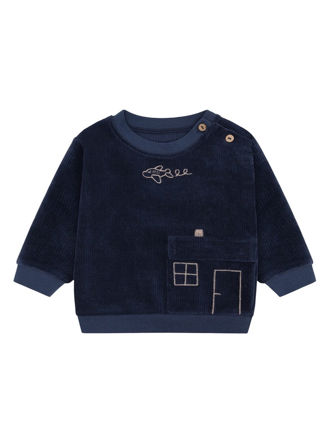 Hust & Claire Sweatshirt HCSofus Ribbed Velour (1-tlg) Jungen Pullover HCSofus Ribbed Velour in Dunkelblau