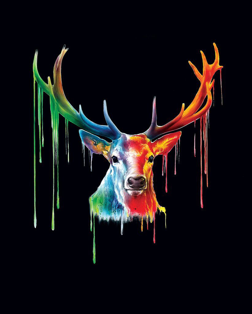 Close Up Poster Mystical Deer Poster Hirsch Wasserfarben 40,5 x 50,5 cm