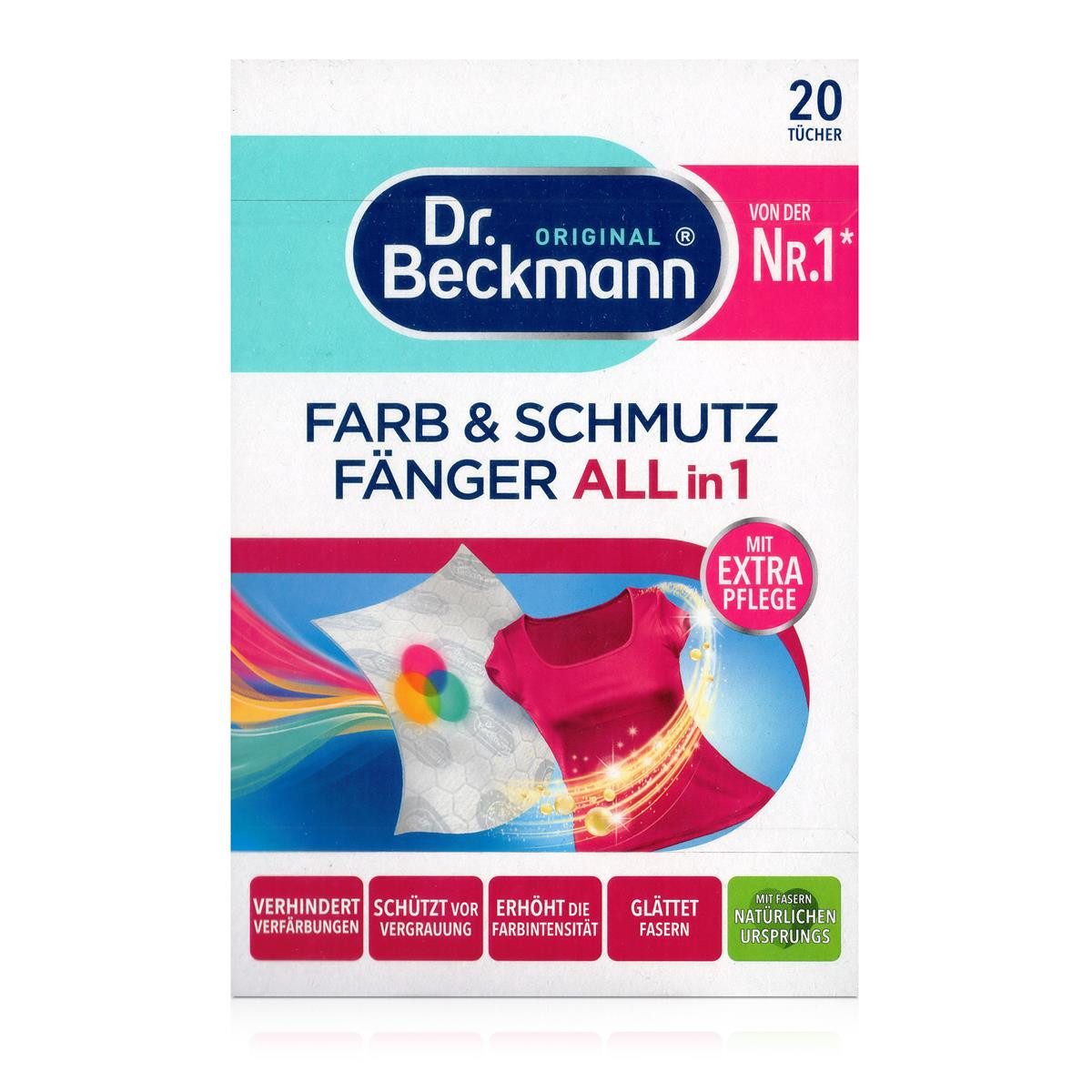 Dr. Beckmann Dr. Beckmann Farb & Schmutz Fänger mit Farbfang-Molekülen 20 Tücher (1 Reinigungstücher