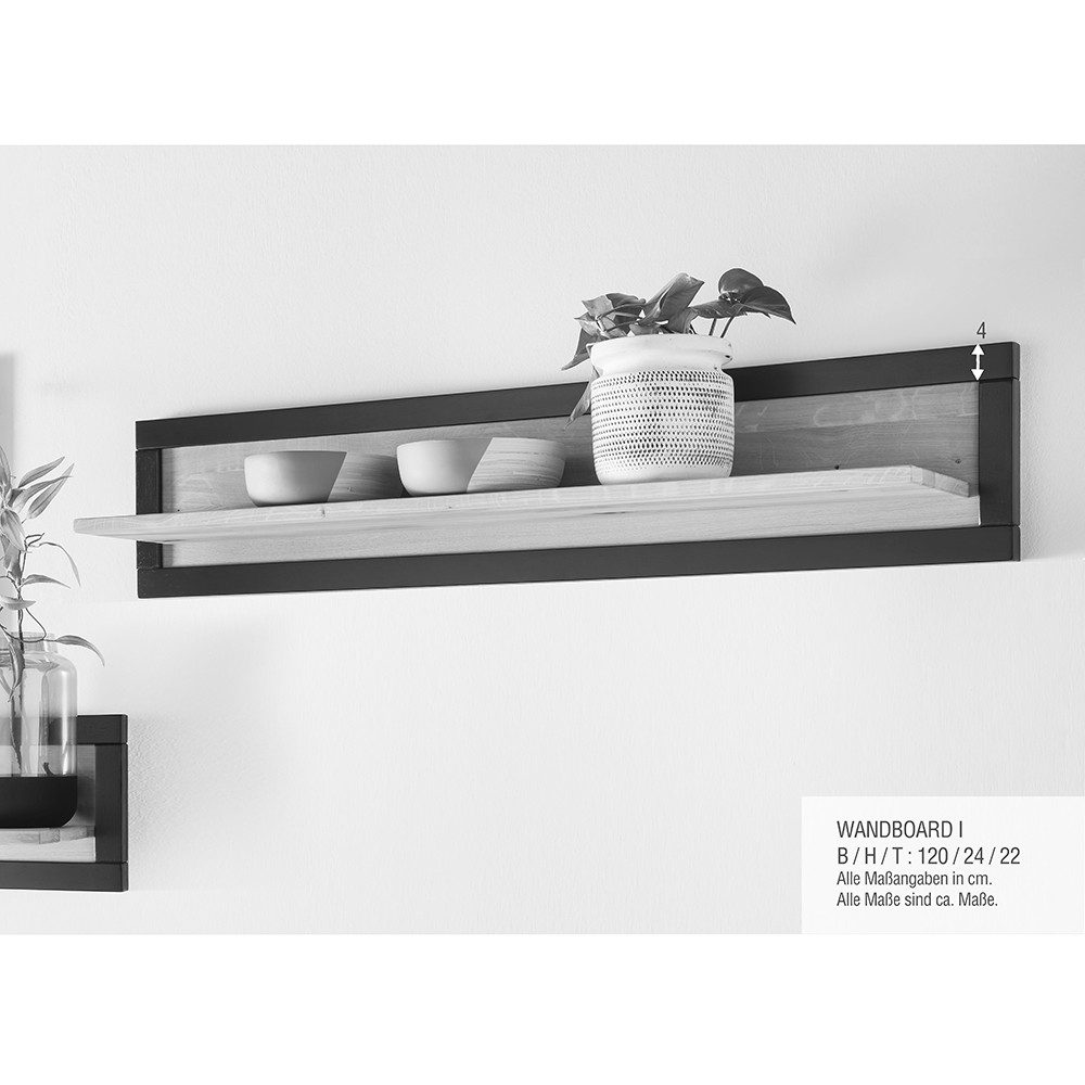 Lomadox Wandregal WINCHESTER-69, Regal Hängeregal Wandboard modern in massiver geölter Buche