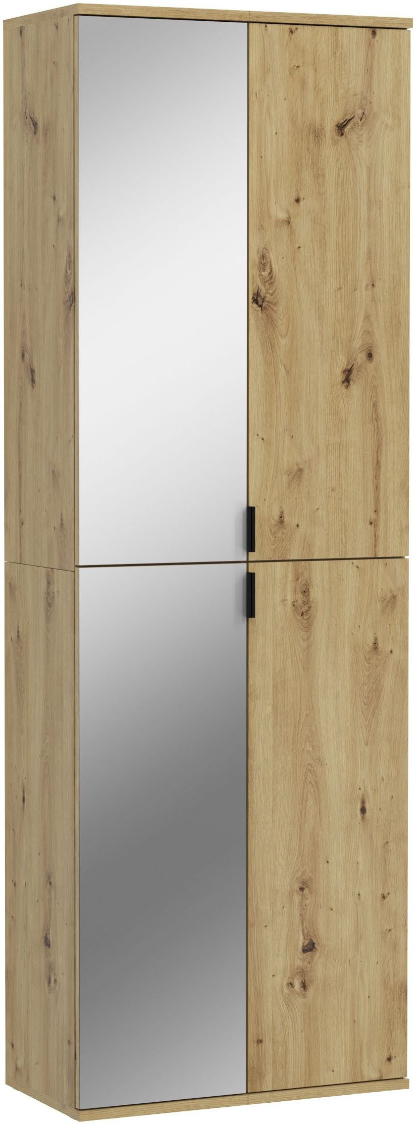 Home affaire Garderoben-Set Trondheim, Breite 60 cm, best. aus 2 Schränken, 4 Türen, 6 Fächer, (Set, 2-St), Türanschlag wechselbar, Garderobenschrank, Kleiderschrank