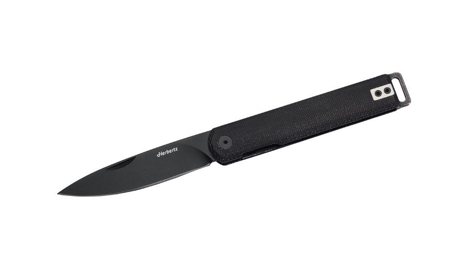 Herbertz Taschenmesser Herbertz Taschenmesser Liner Lock, schwarz Micarta, (1 St), Anhängeöse