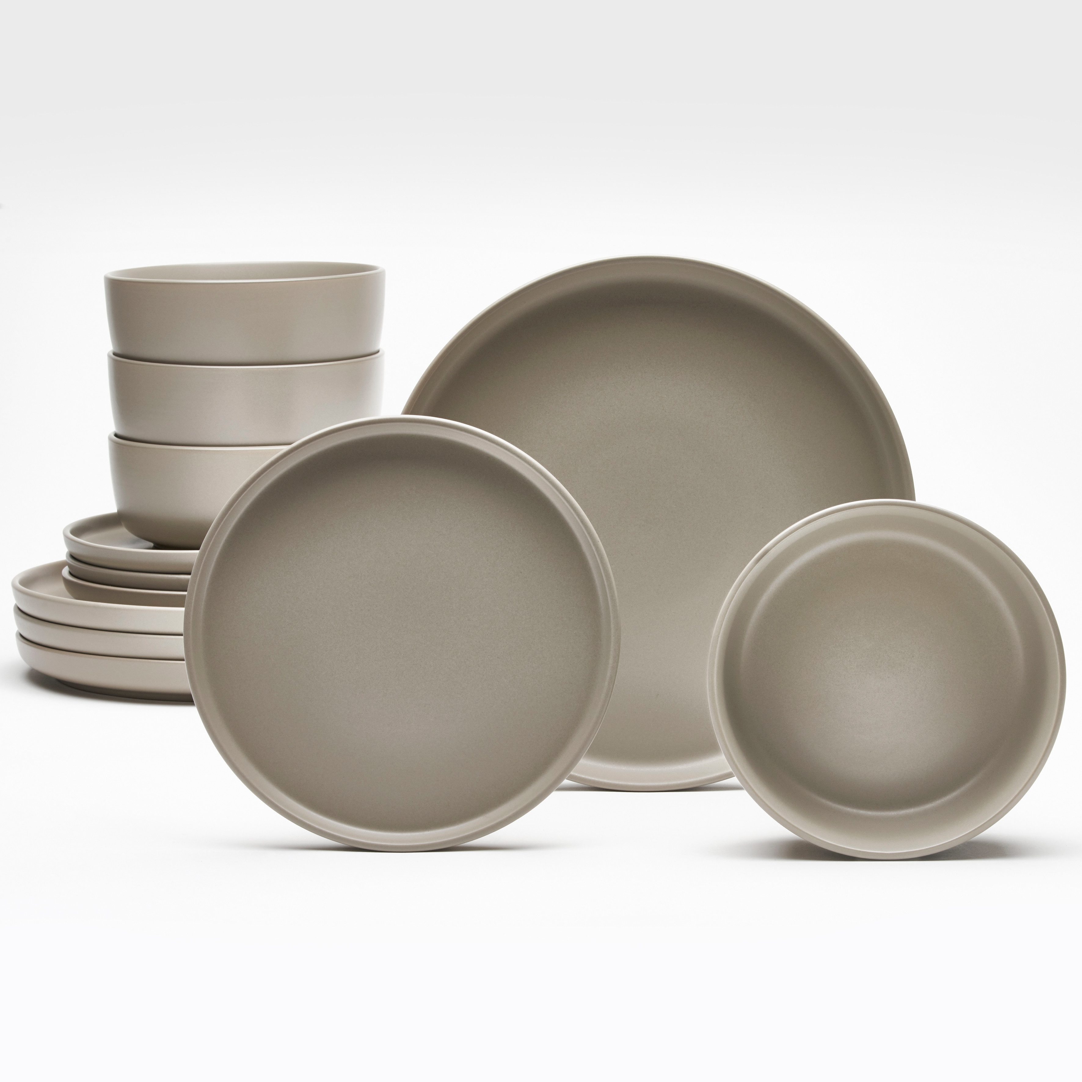 LeGer Home by Lena Gercke Столовый сервиз Geschirr-Set, Service Belli (12-tlg), 4 Personen, Steingut, runde Form, Scandi Style, 12 Teile, für 4 Personen