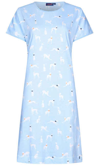 Rebelle Nachthemd Mädchen Nachthemd Hunde allover (1-tlg) Baumwolle