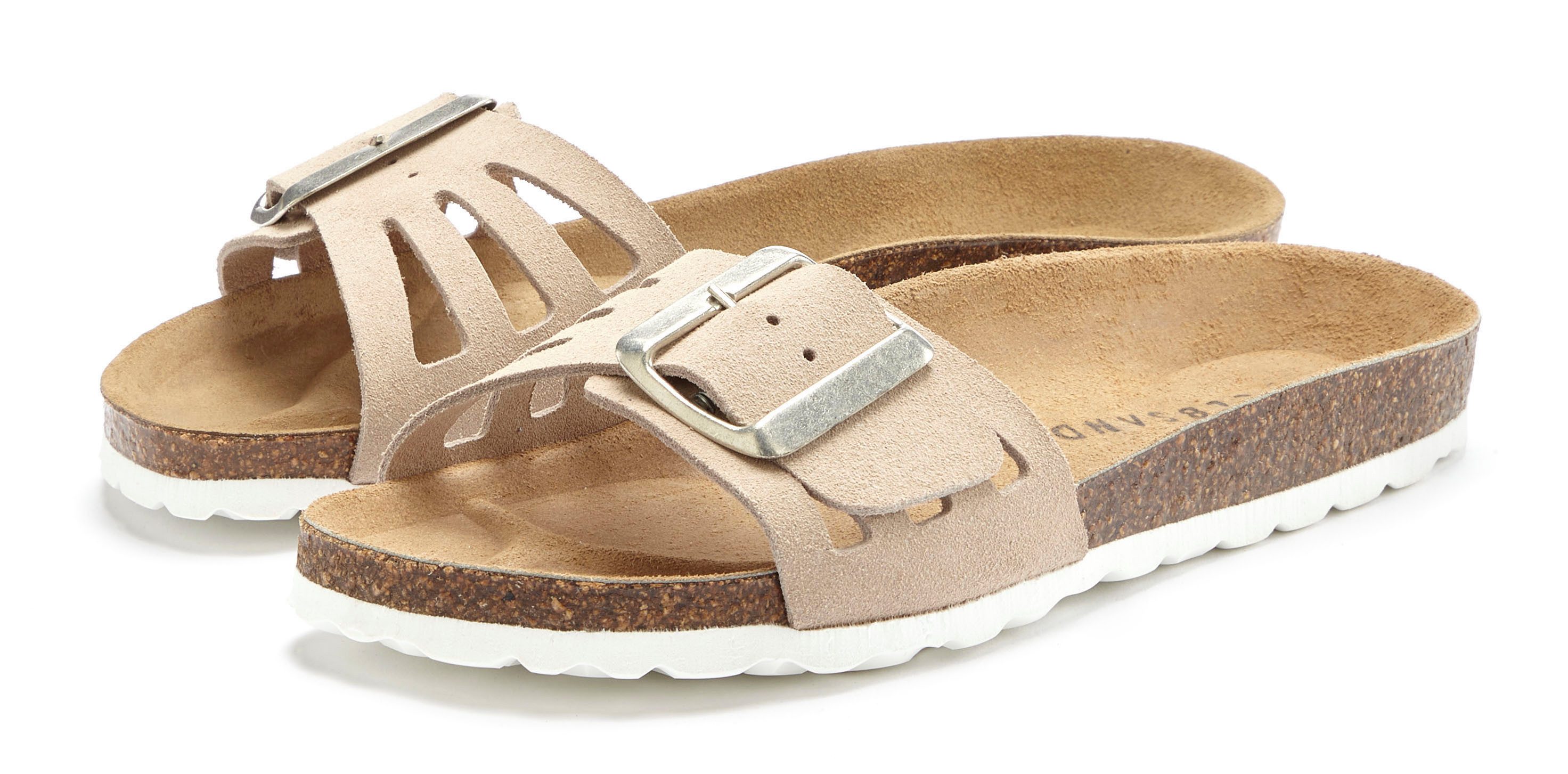 Elbsand Sandale Pantolette Mule, offener Schuh aus Leder mit weichem Komfor günstig online kaufen