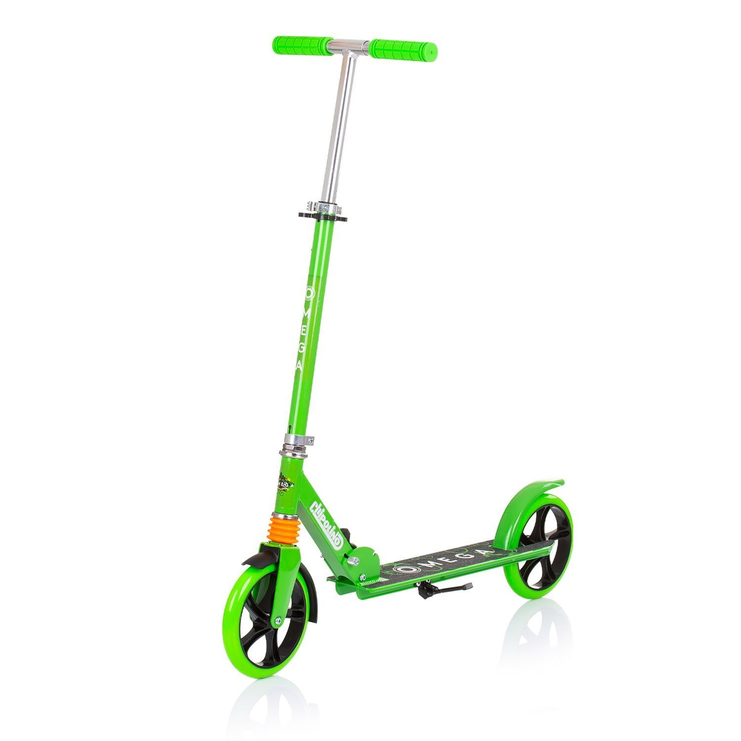 Kinderroller grün Lager Omega Chipolino Bremse faltbar verstellbar Räder, Cityroller ABEC-7 PU
