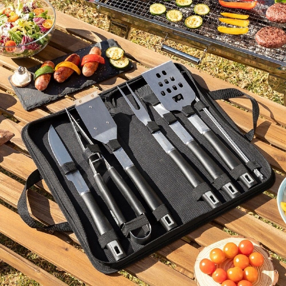 BBSet Grillwerkzeug-Set Grillbesteck-Set 12-teilig Koffer mit Grillwerkzeugset DOTMALL