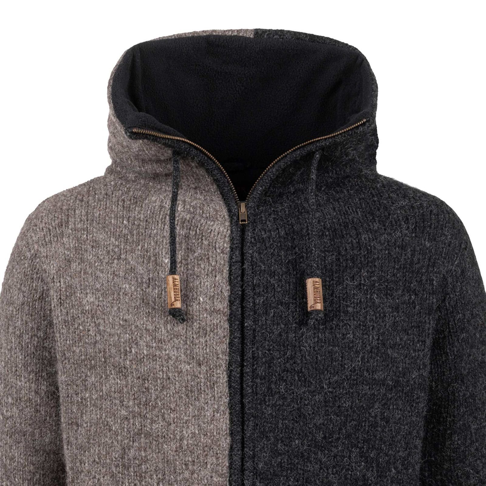 ALMHUBER Strickjacke Unisex Strickjacke Schurwolle Nordisch Winterjacke Wol günstig online kaufen
