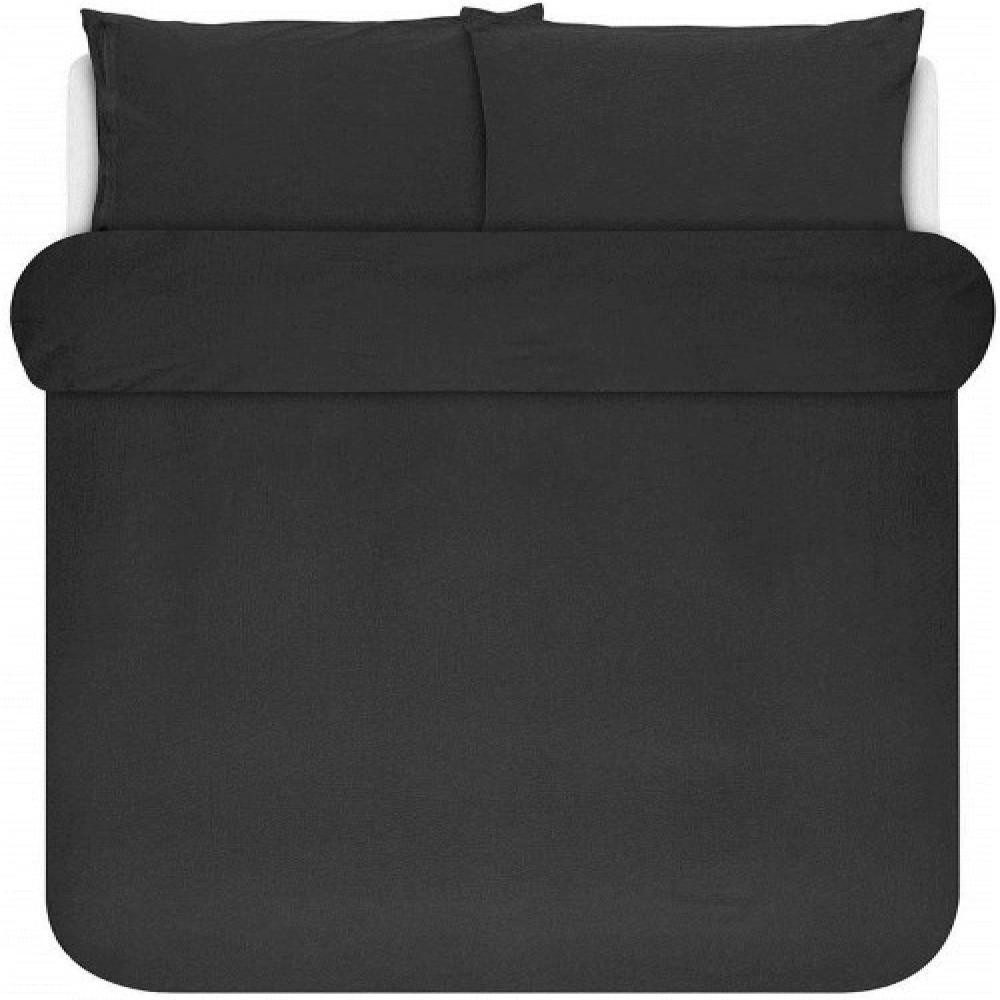 Essenza Bettwäsche Valka Anthracite 200 x 200 cm, Leinen, 3 teilig