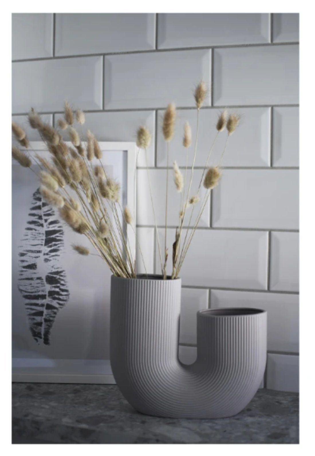 Storefactory Scandinavia Dekovase Stravalla Vase, Keramik, BxHxT, H 32 cm, grau (1 St), Skandinavische Qualität | Dekovasen