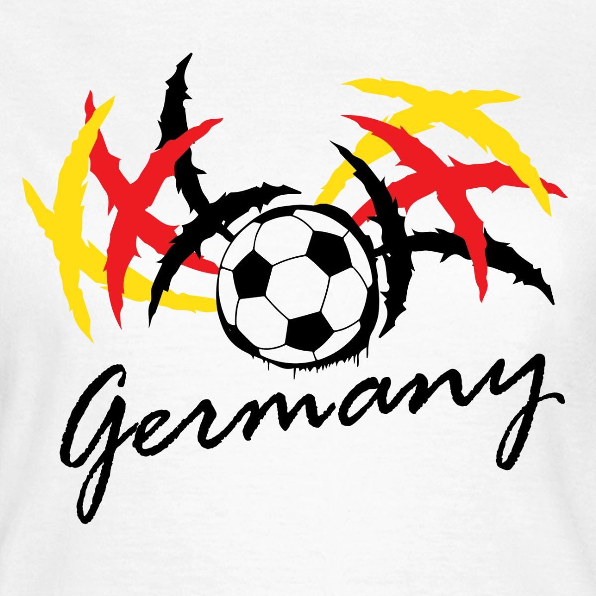 Spreadshirt T-Shirt Germany Fußball Fanlook Trikot Frauen T-Shirt (1-tlg) Slim Fit, fällt klein aus