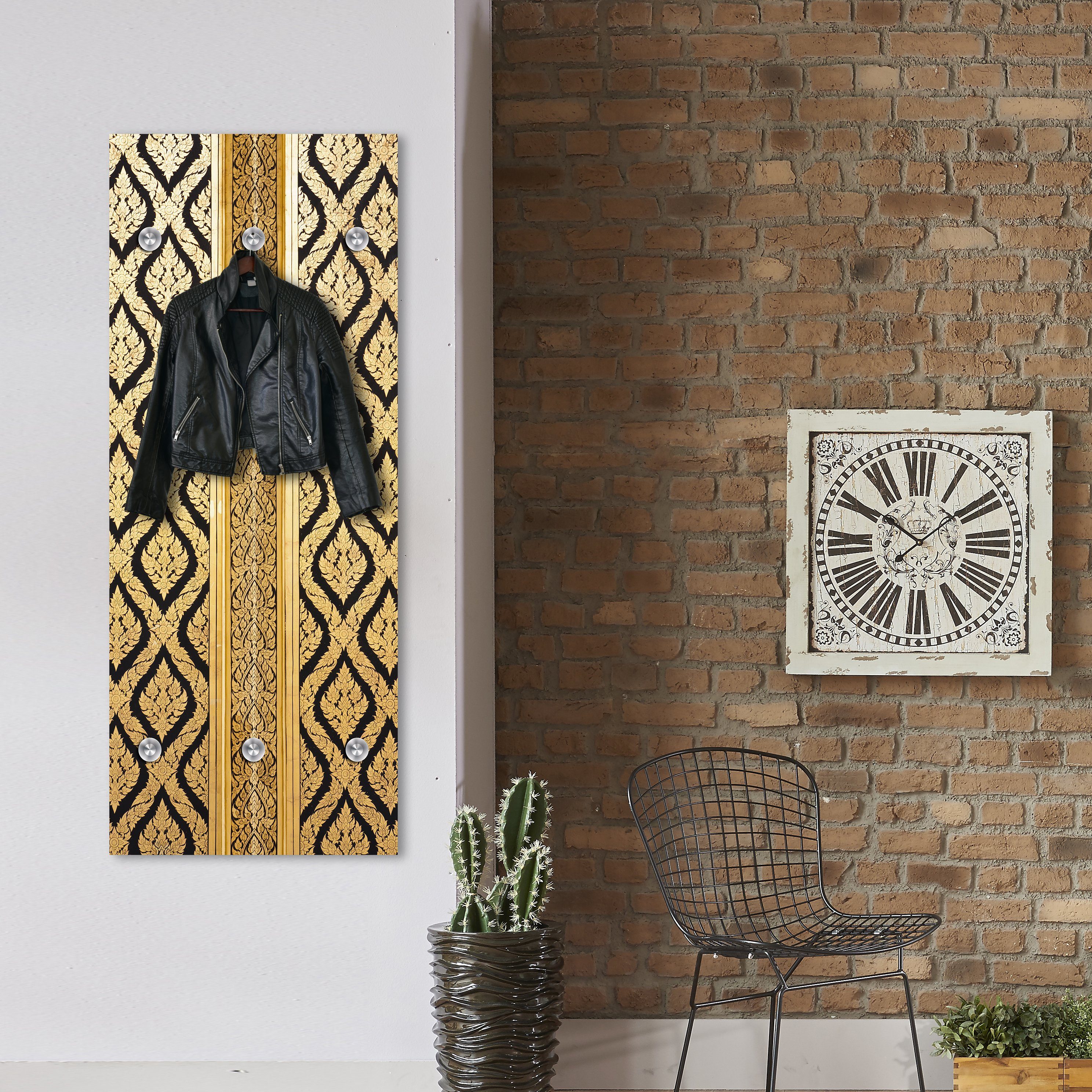 queence Wandgarderobe Thai Tempel - Gold - Garderobe aus hochwertigem Acryl günstig online kaufen