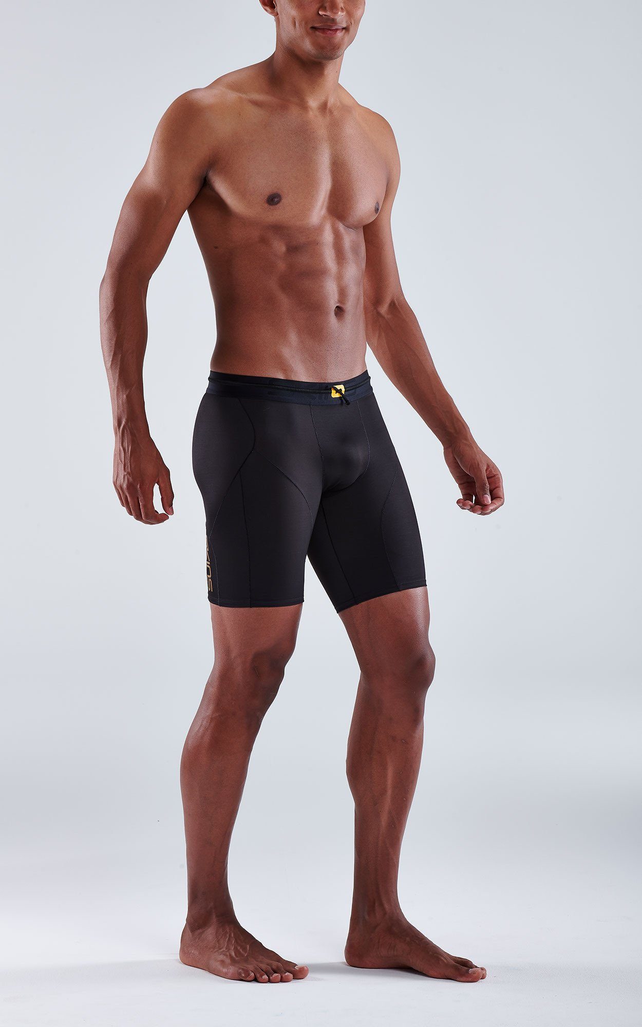 Lauftights black Powershorts (1-tlg) Skins S5