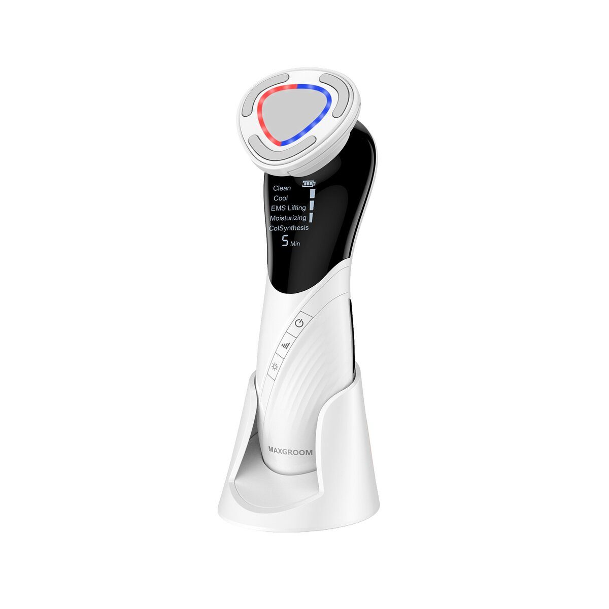 MAXGROOM Gesichtsmassagegerät MaxGroom D849 9in1 Gesichtsmassagegerät Weiß