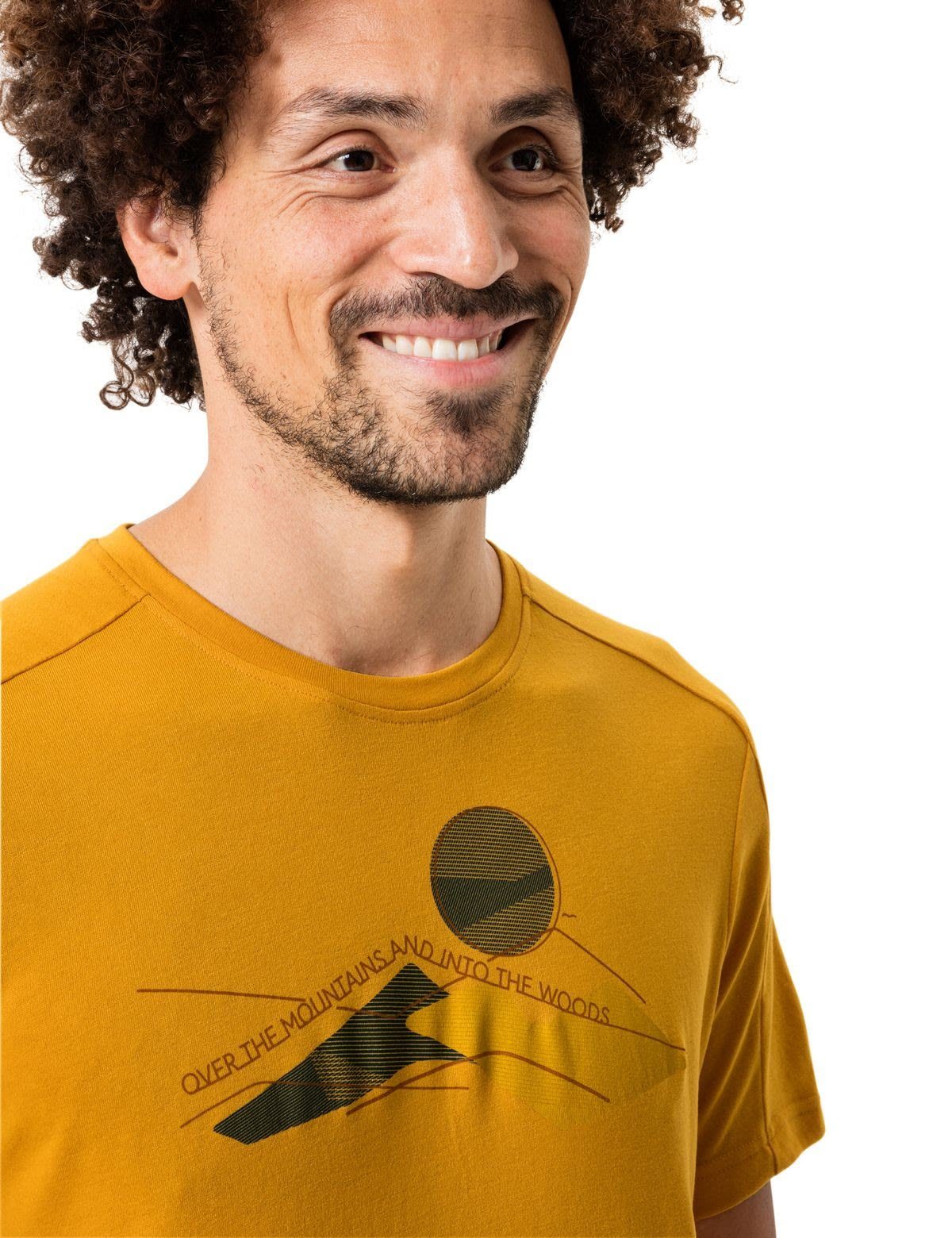 Kurzarm-Shirt VAUDE Mens Herren Gleann T-shirt T-Shirt Vaude Yellow Burnt