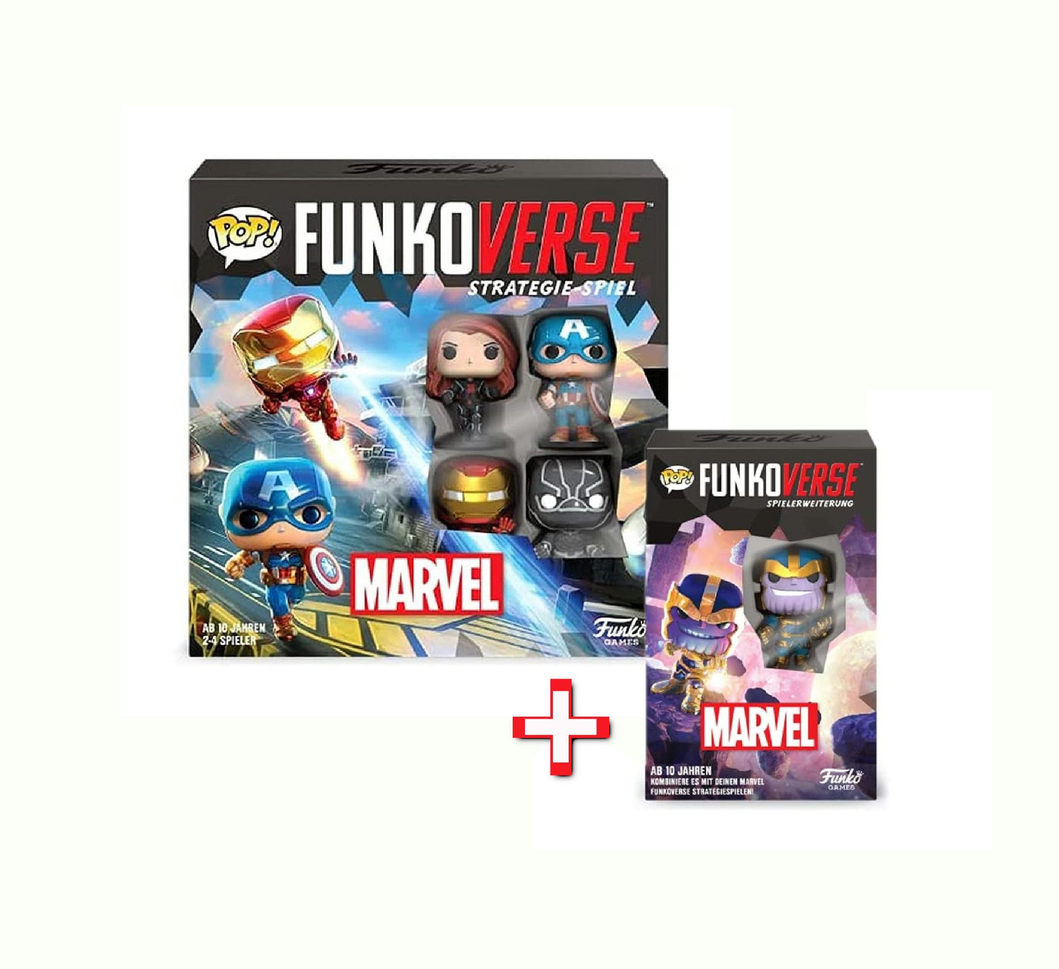 Funko Spiel Strategie-Spiel - Funkoverse Marvel + Erweiterung, Brettspiel