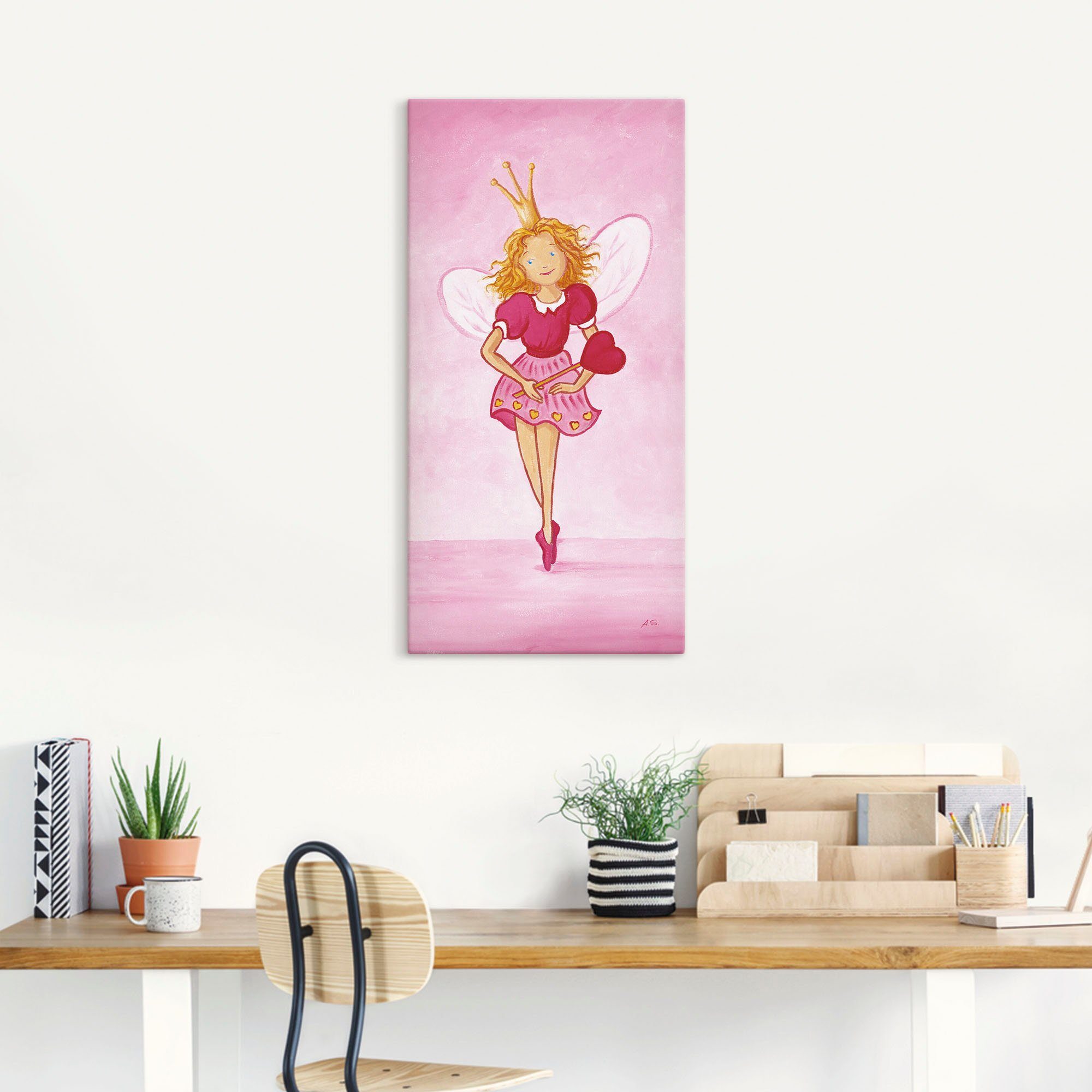 in Wandbild Josephina, Leinwandbild, & (1 Alubild, Artland Märchen oder St), Größen als Poster Wandaufkleber versch. Ballerina Geschichten