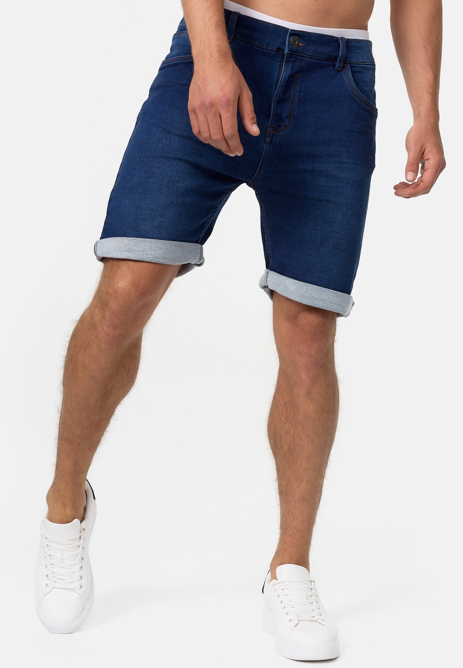 Indicode Jeansshorts Herren Lonar Jeans Shorts Herrenshorts Moderne und luftig leichte Herren Jeans-Shorts