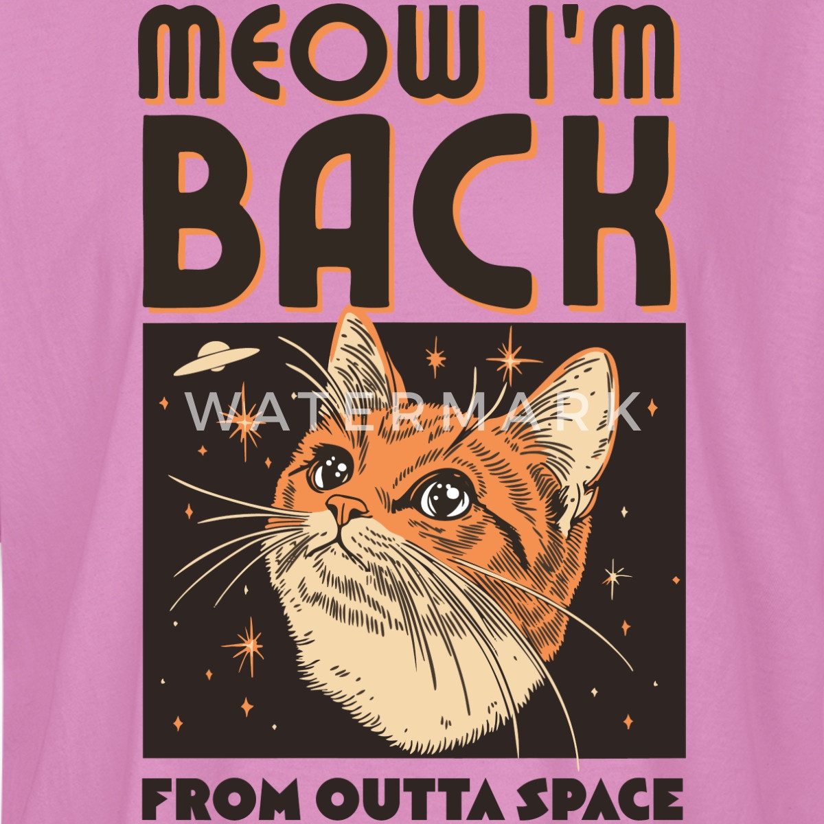T-Shirt Lustiges Weltraum Katzen Motiv Boxy Shirt Damen