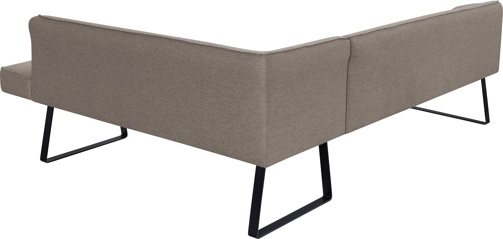 exxpo - sofa und Bezug mit Qualitäten Americano, fashion verschiedenen in Metallfüßen, Keder Eckbank